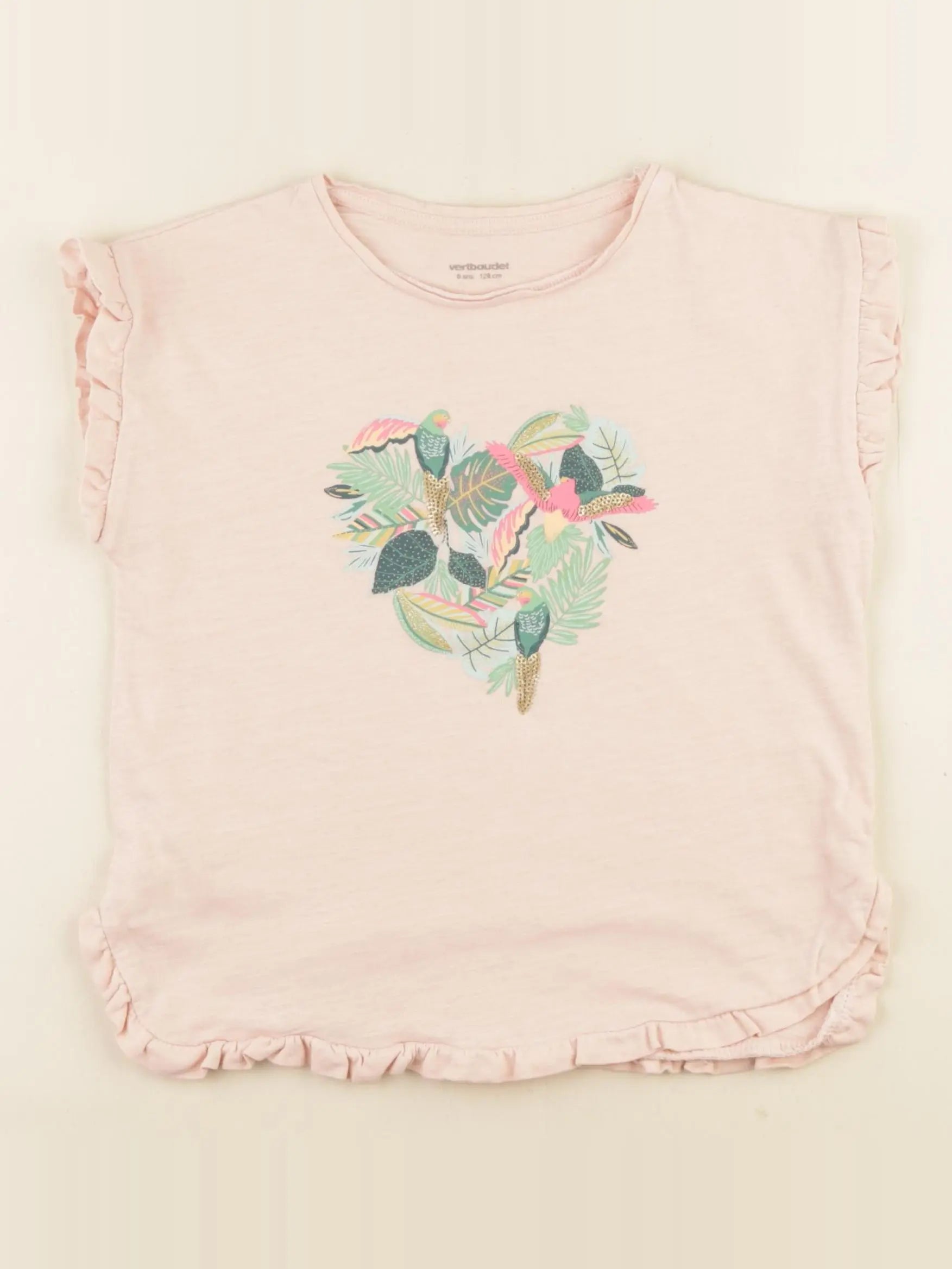 Vertbaudet - tee-shirt multicolore - 8 ans