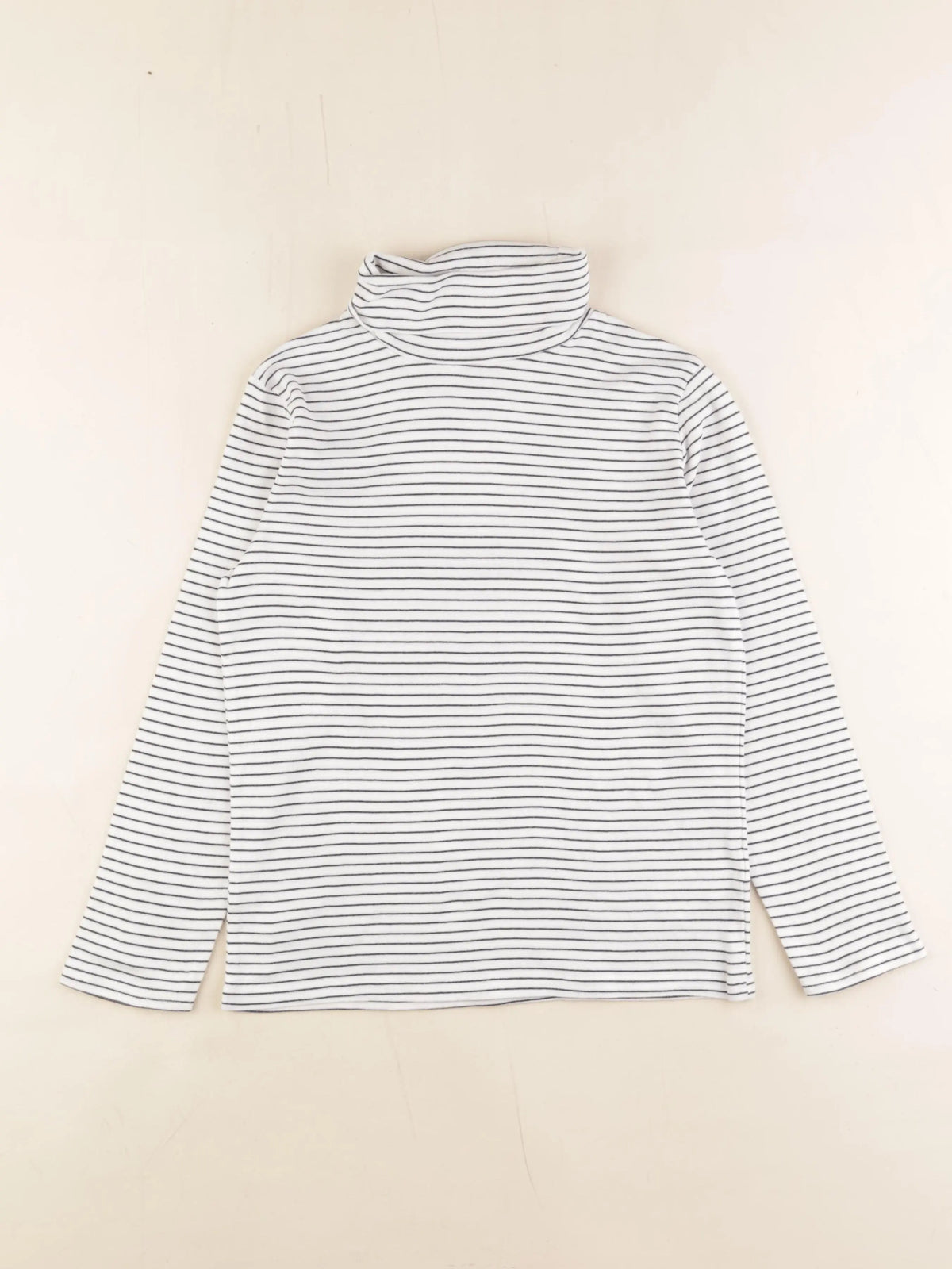 Vertbaudet - sous-pull bleu, blanc - 12 ans