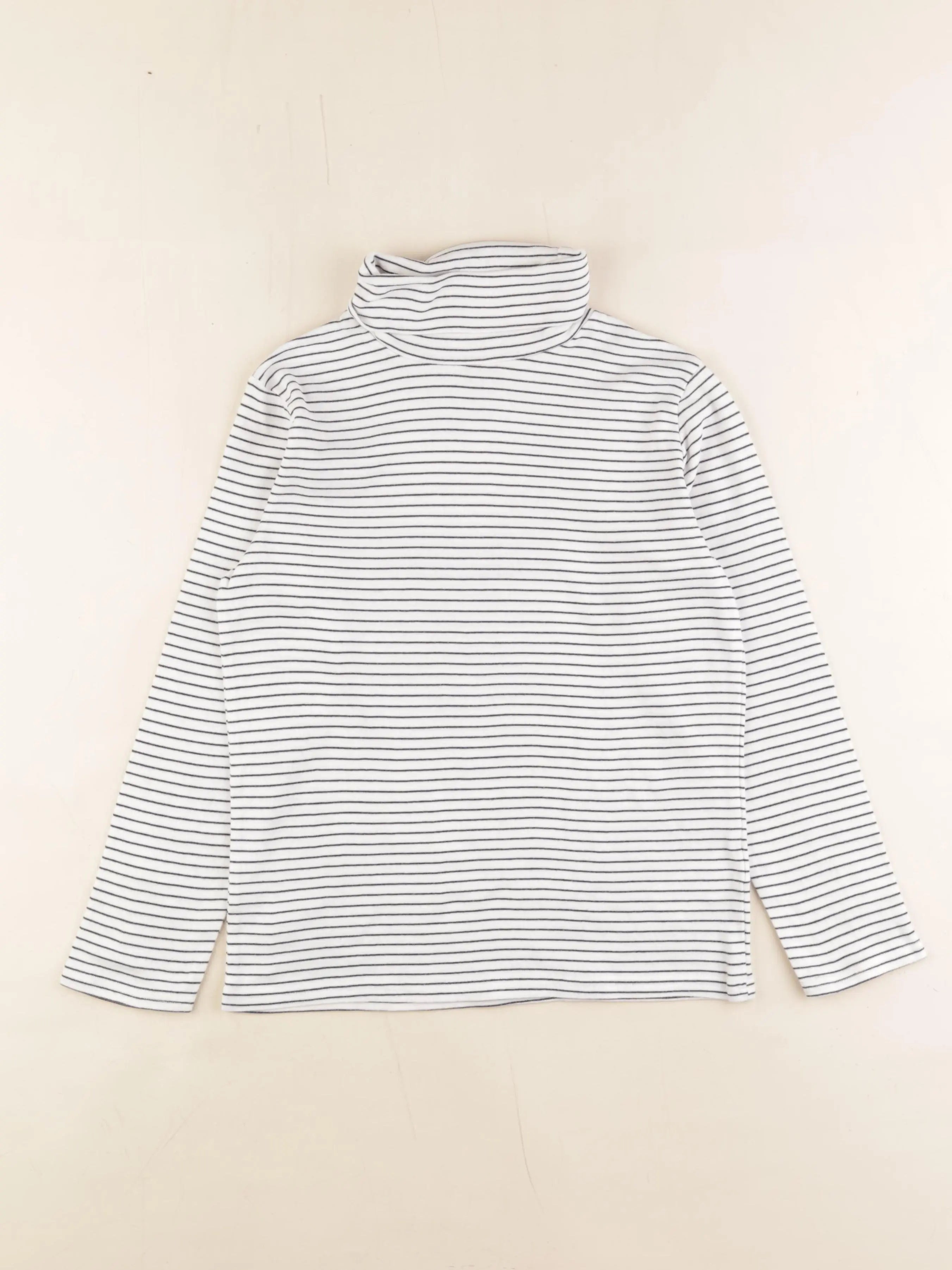 Vertbaudet - sous-pull bleu, blanc - 12 ans