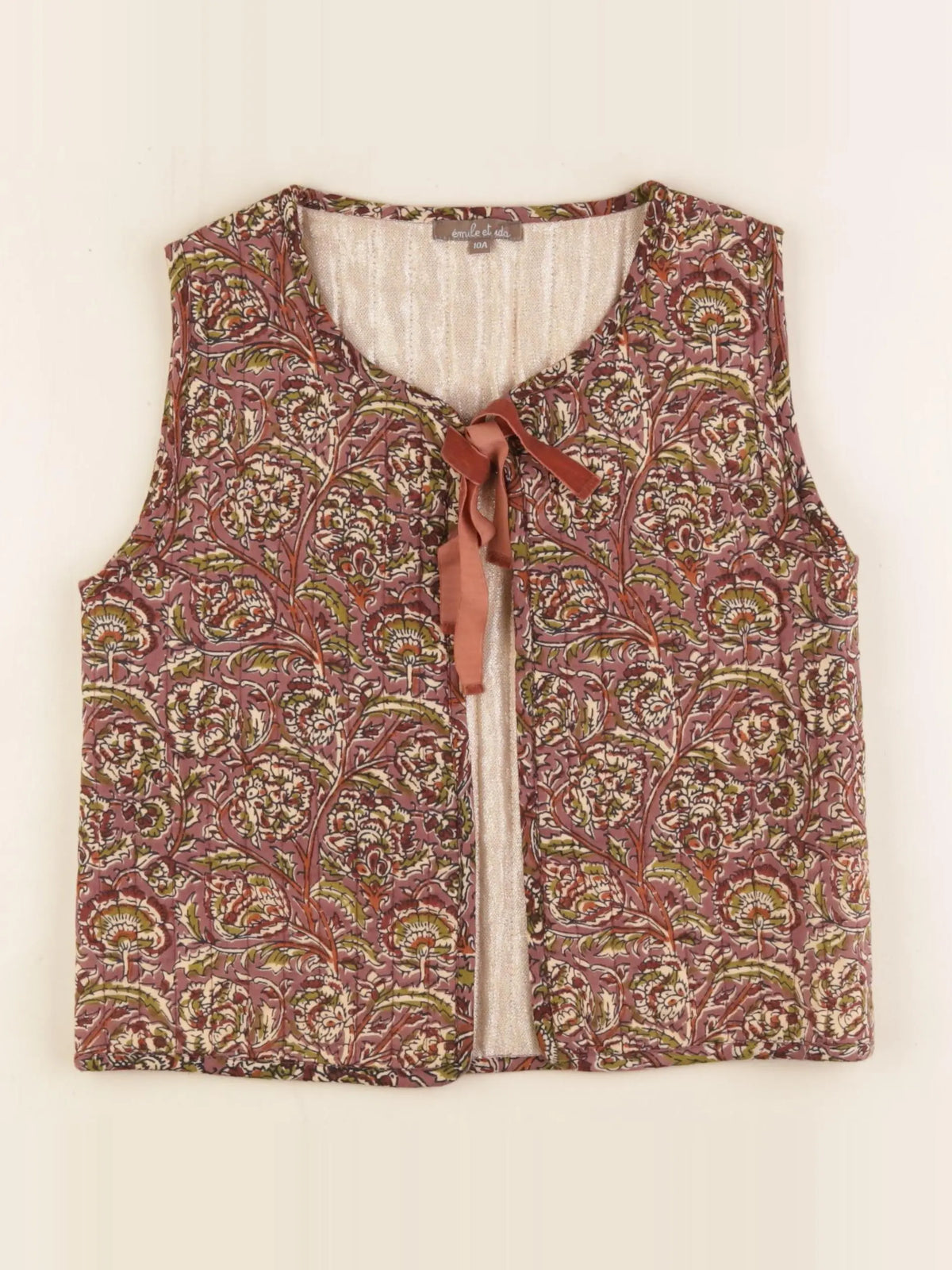 Emile et Ida - gilet marron, vert - 10 ans