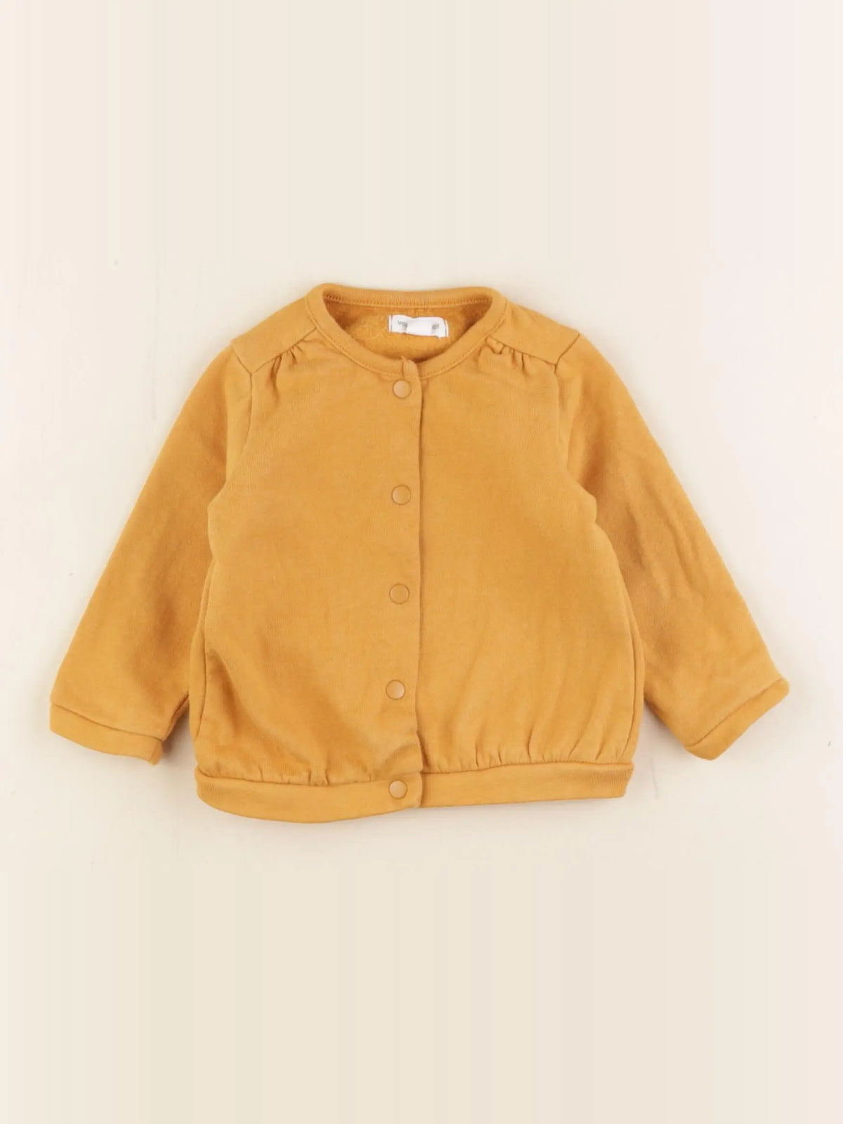 Vertbaudet - sweat jaune - 9 mois