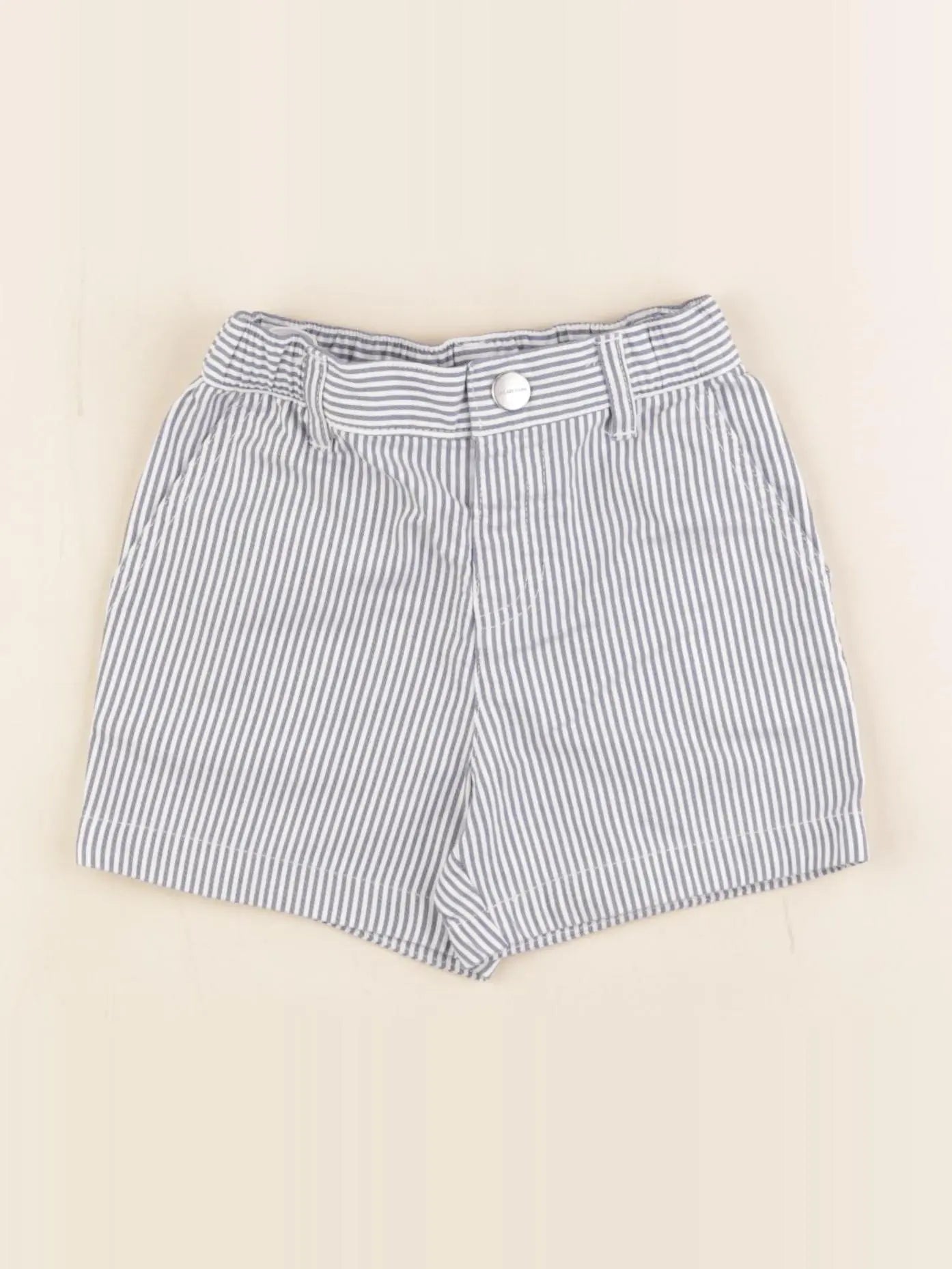 Jacadi - short blanc, bleu - 12 mois