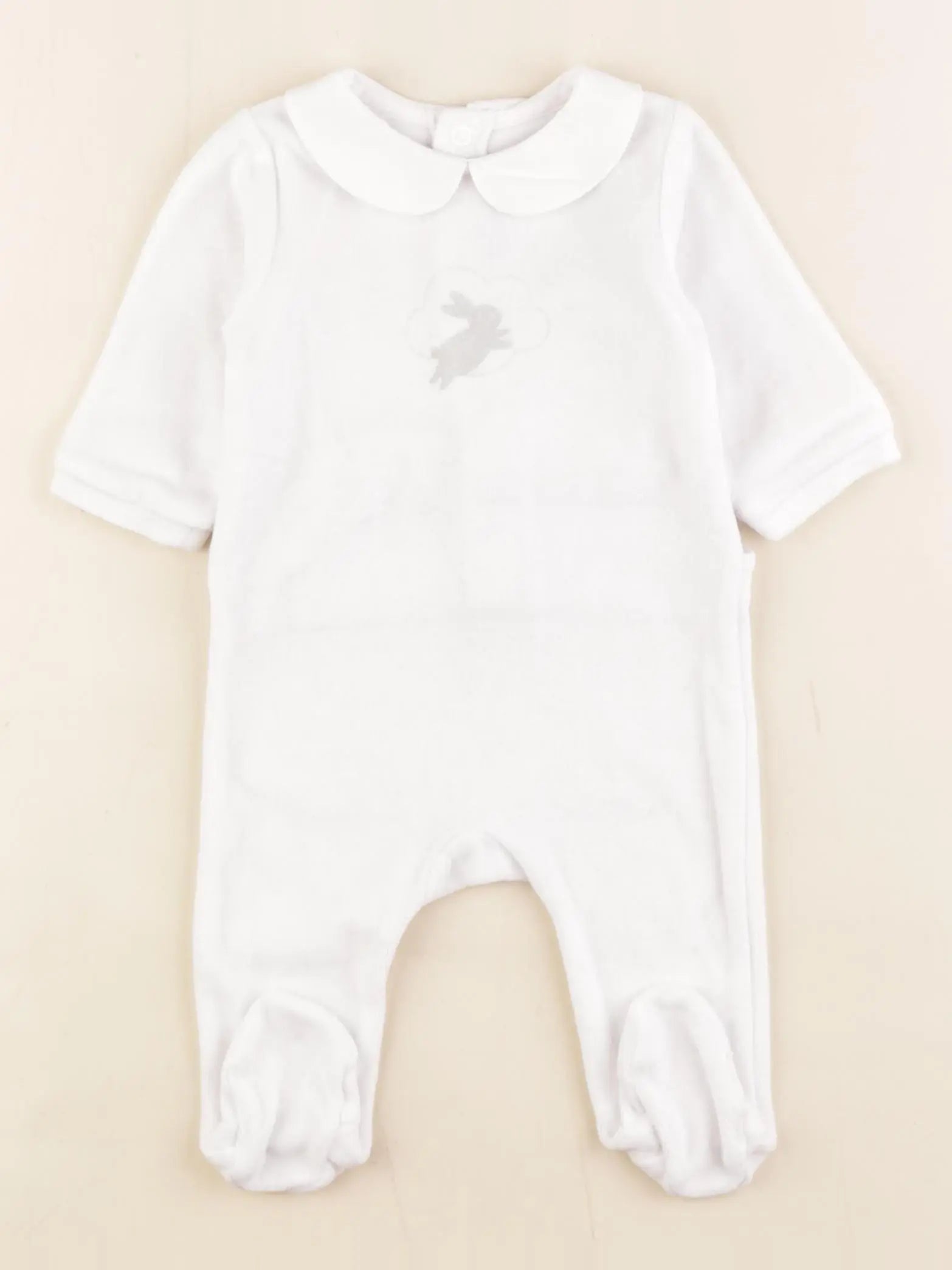 Jacadi - pyjama velours blanc - 3 mois