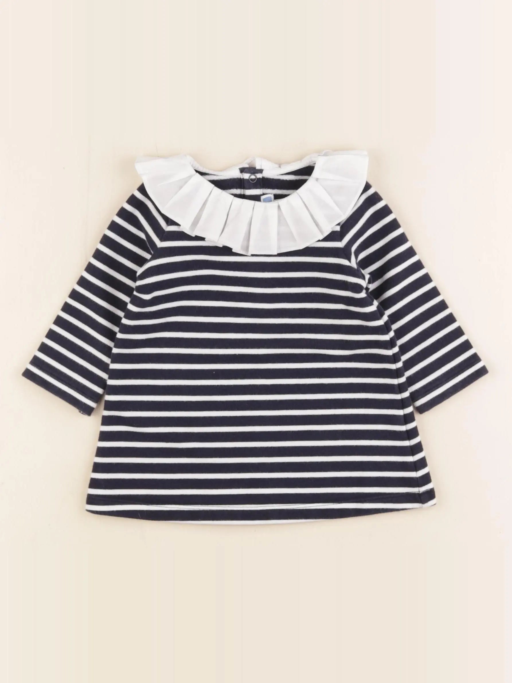 Jacadi - robe blanc, bleu - 6 mois