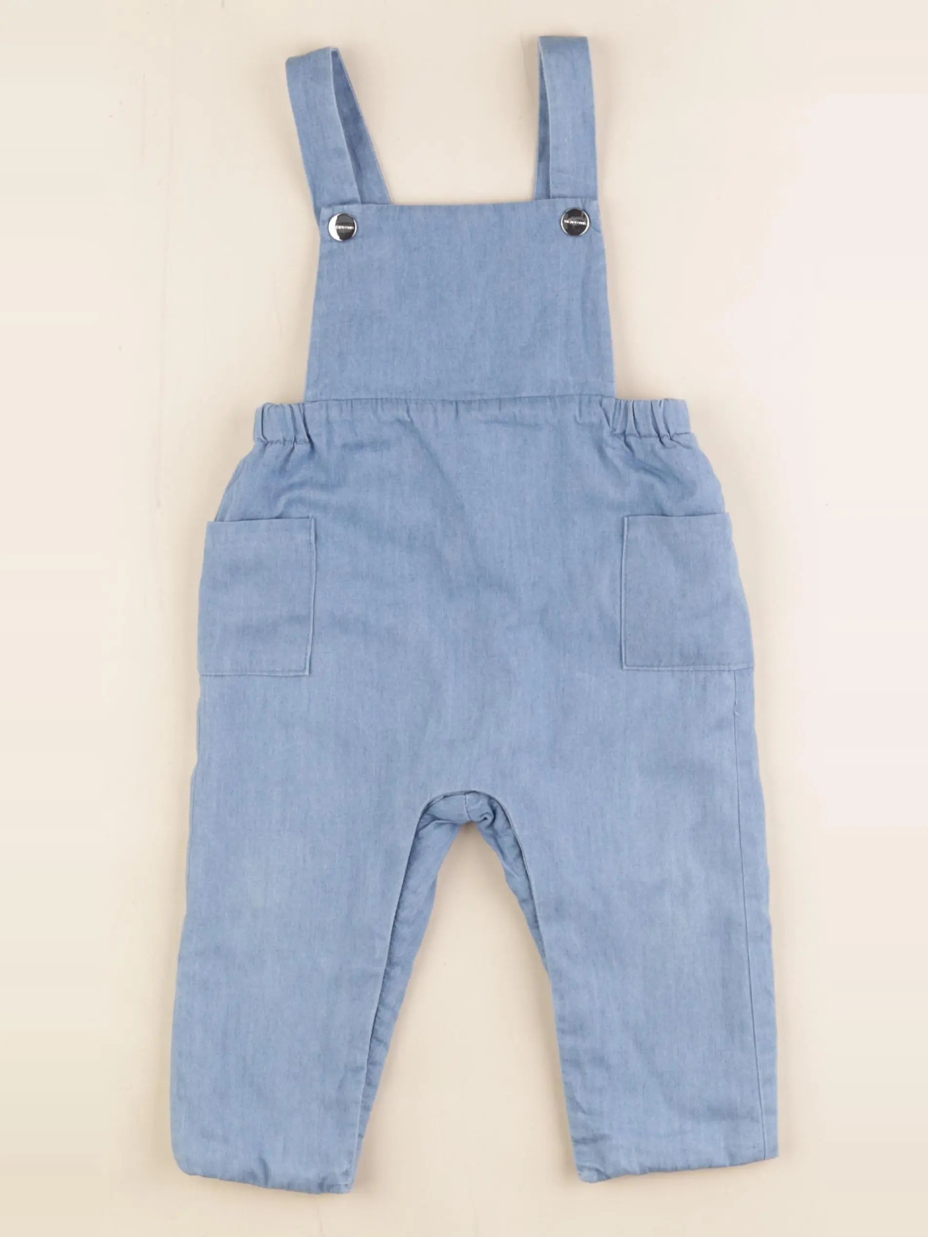 Jacadi - salopette doublé bleu - 12 mois