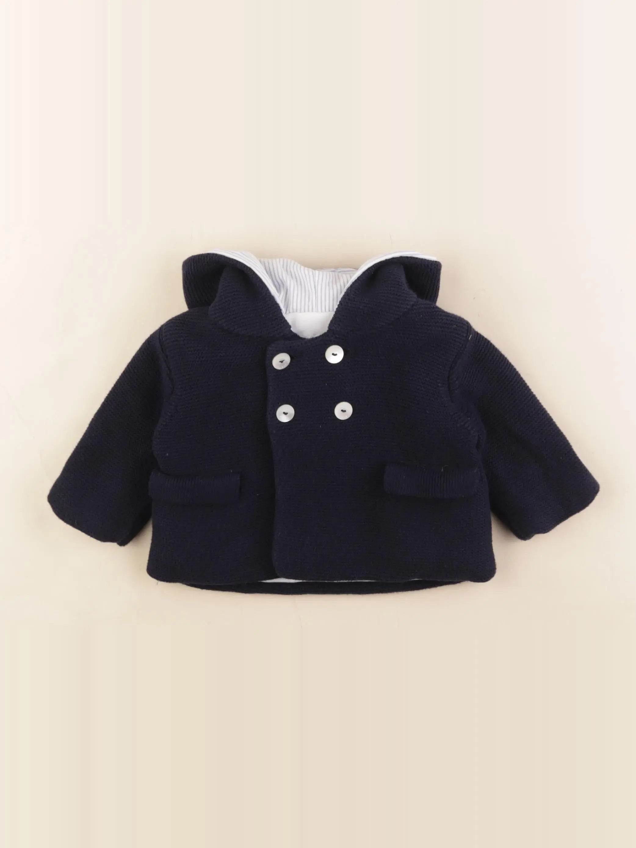 Jacadi - gilet bleu - 3 mois