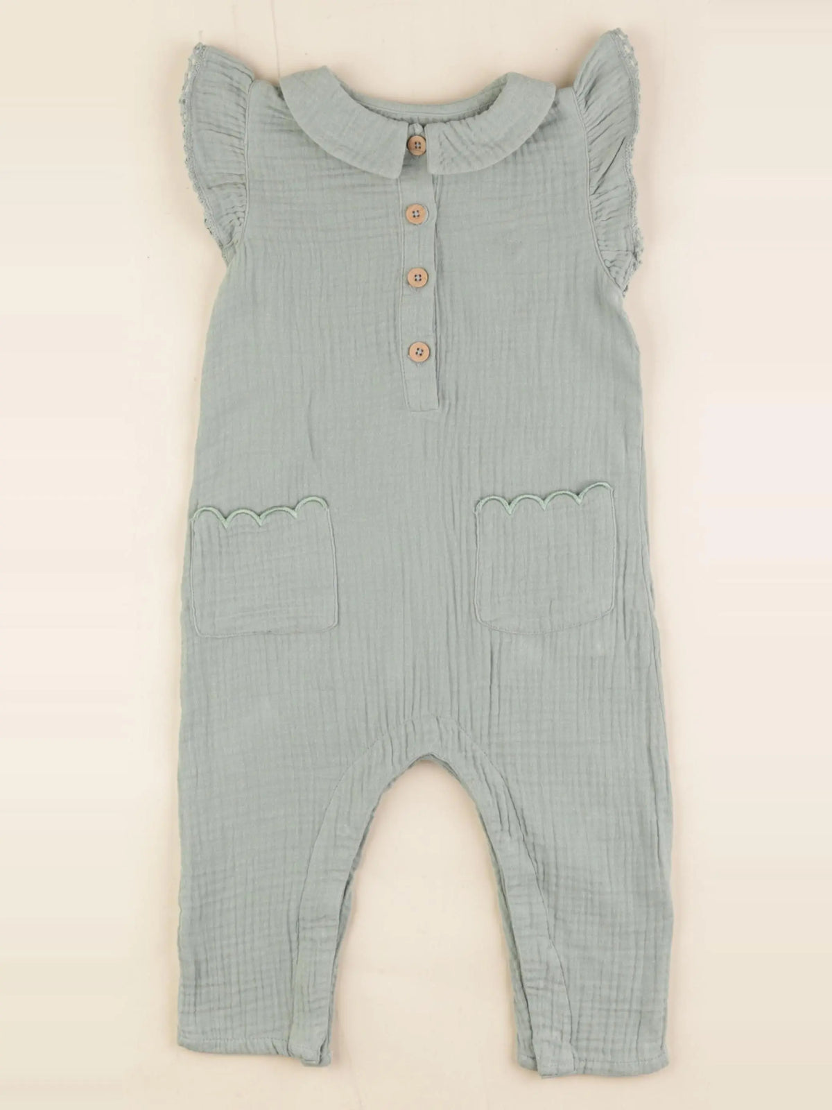 Vertbaudet - combinaison vert - 18 mois