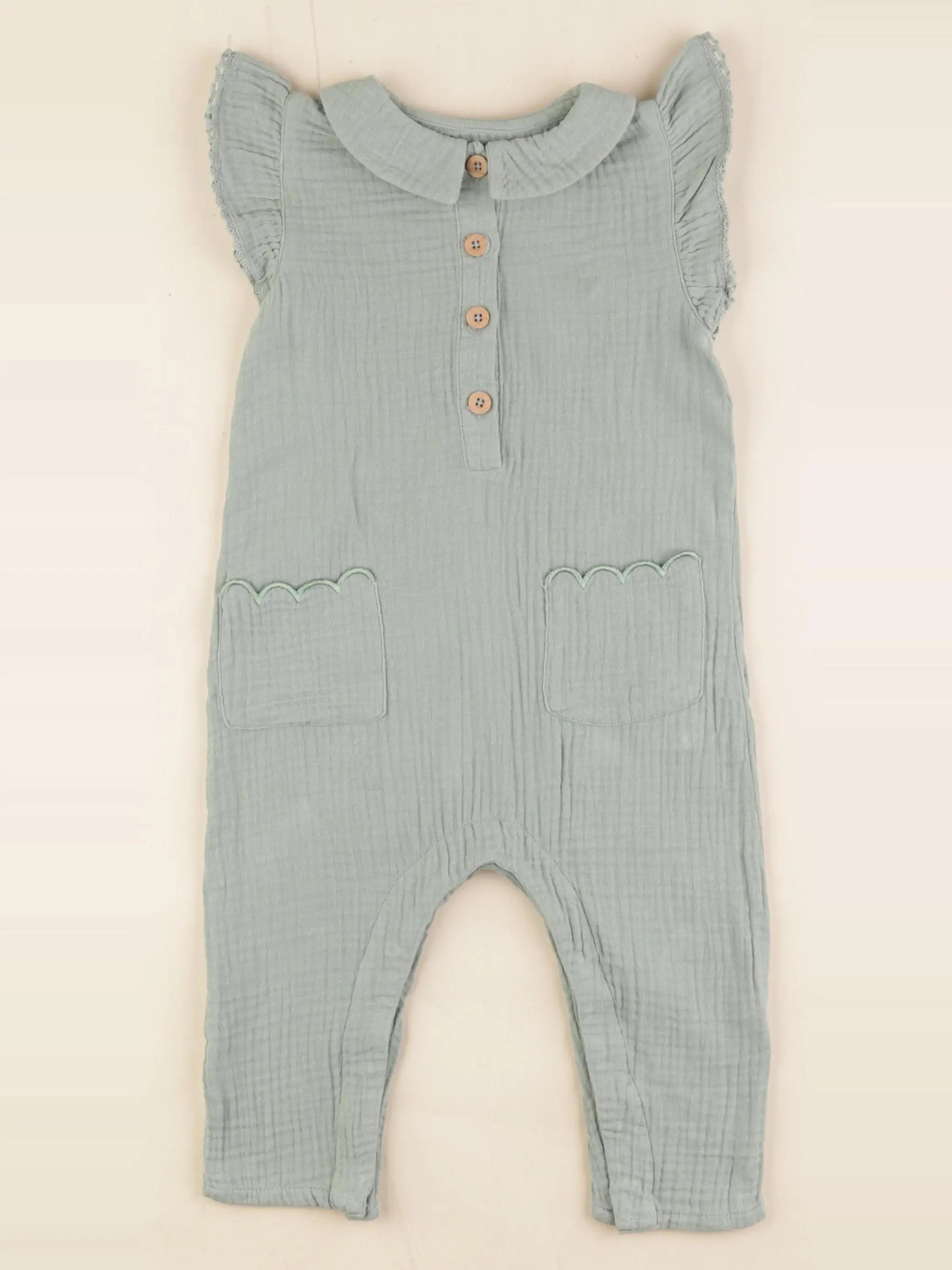 Vertbaudet - combinaison vert - 18 mois