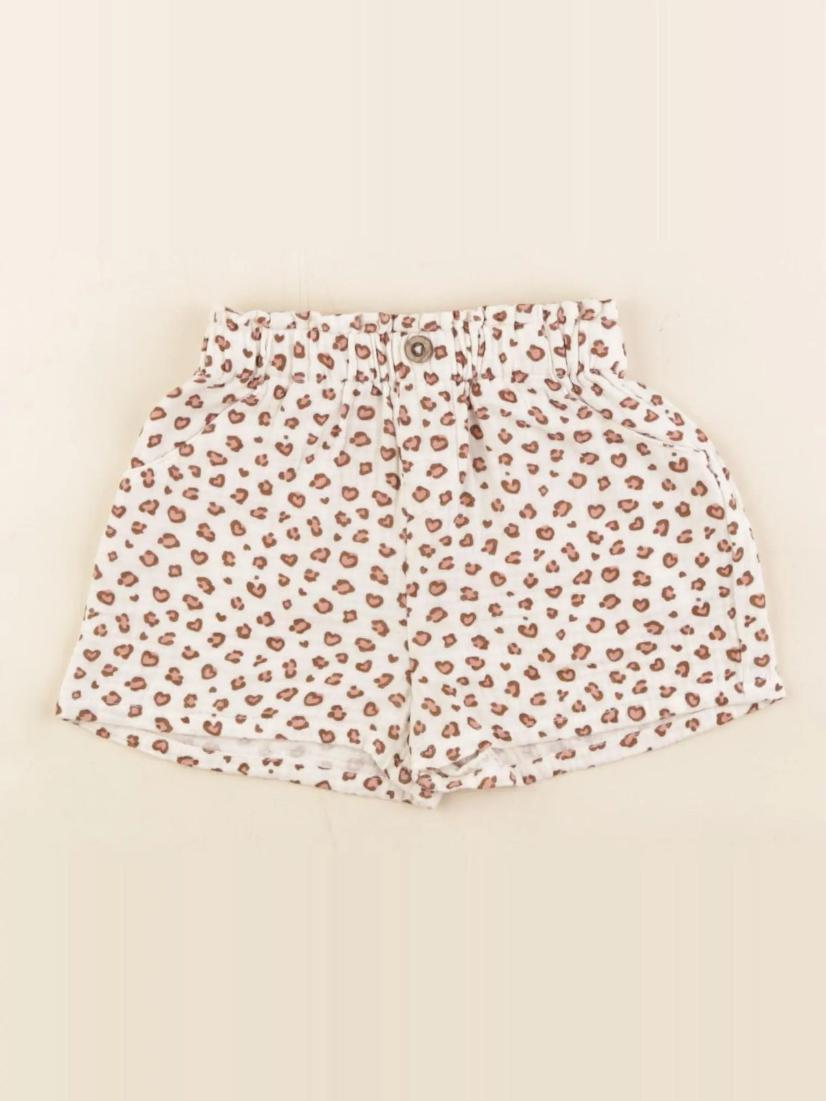 Vertbaudet - short beige, marron - 18 mois