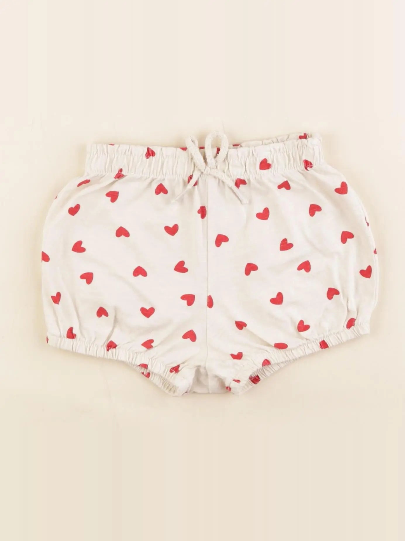 Vertbaudet - bloomer beige, rouge - 18 mois