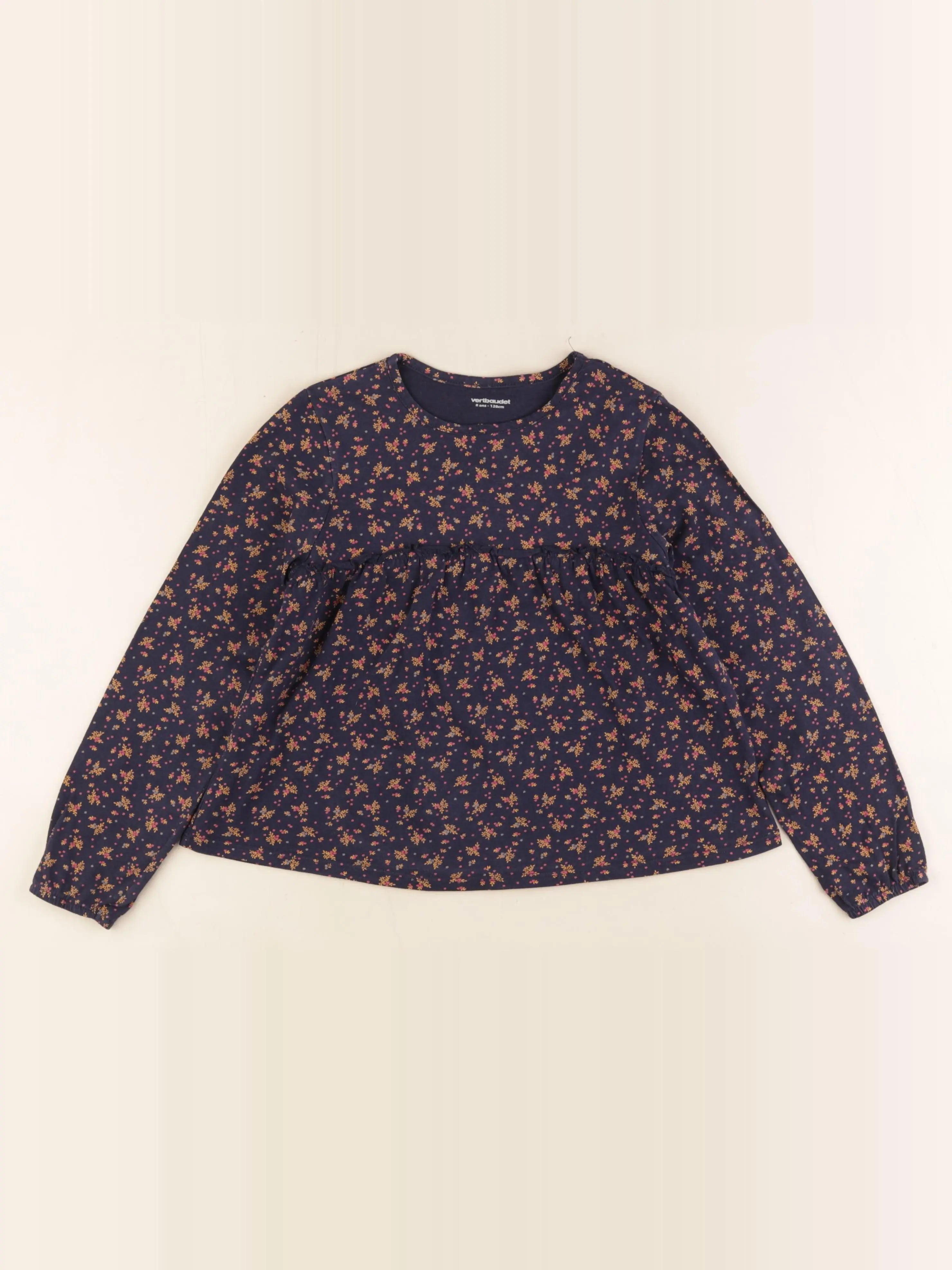 Vertbaudet - tee-shirt bleu - 8 ans