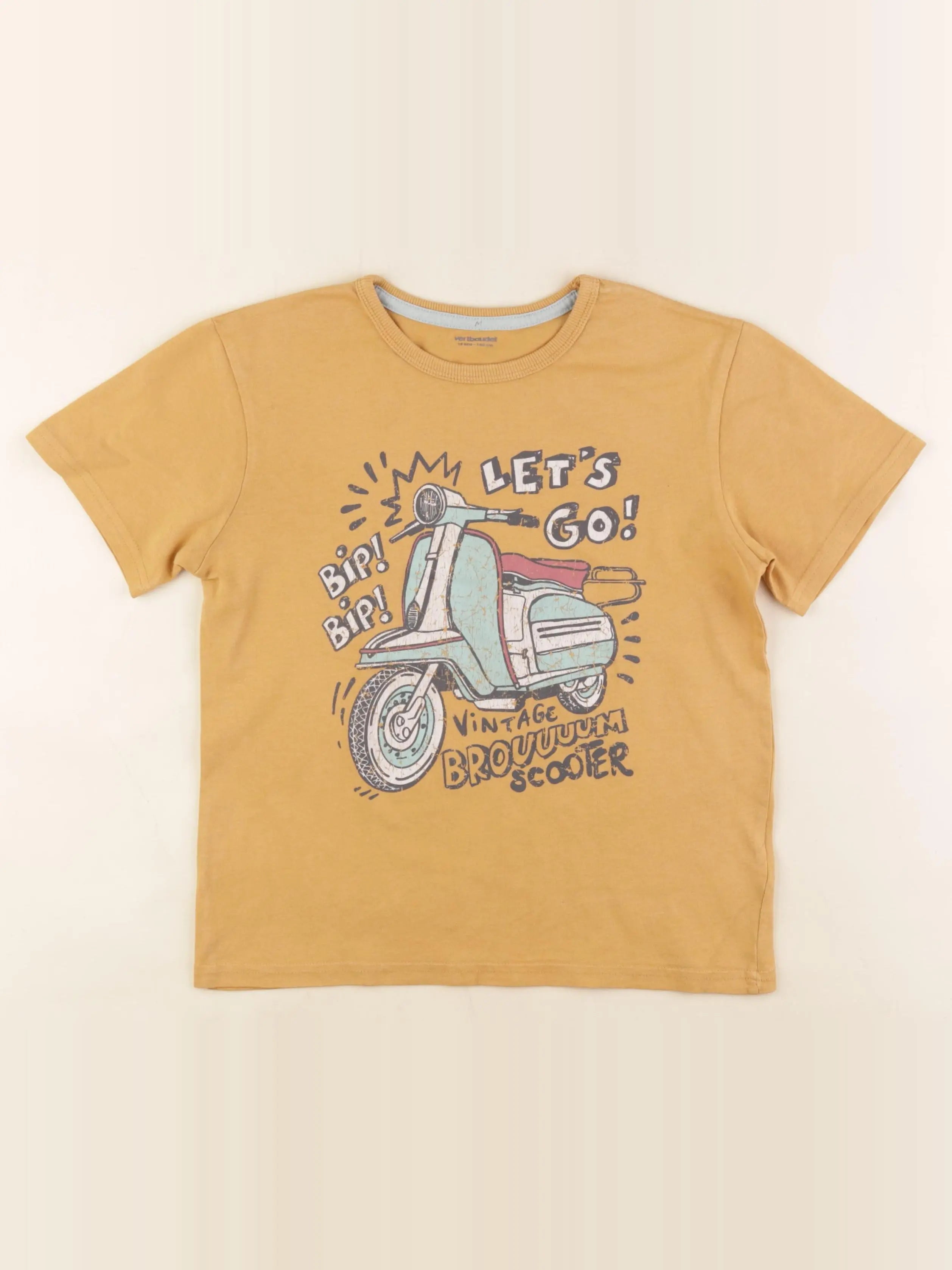 Vertbaudet - tee-shirt jaune - 10 ans
