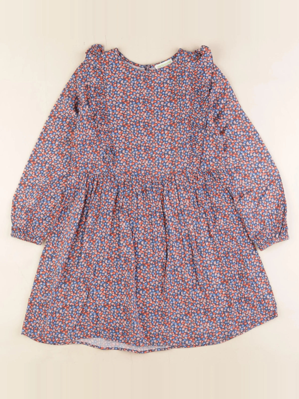 Vertbaudet - robe bleu, rouge - 8 ans