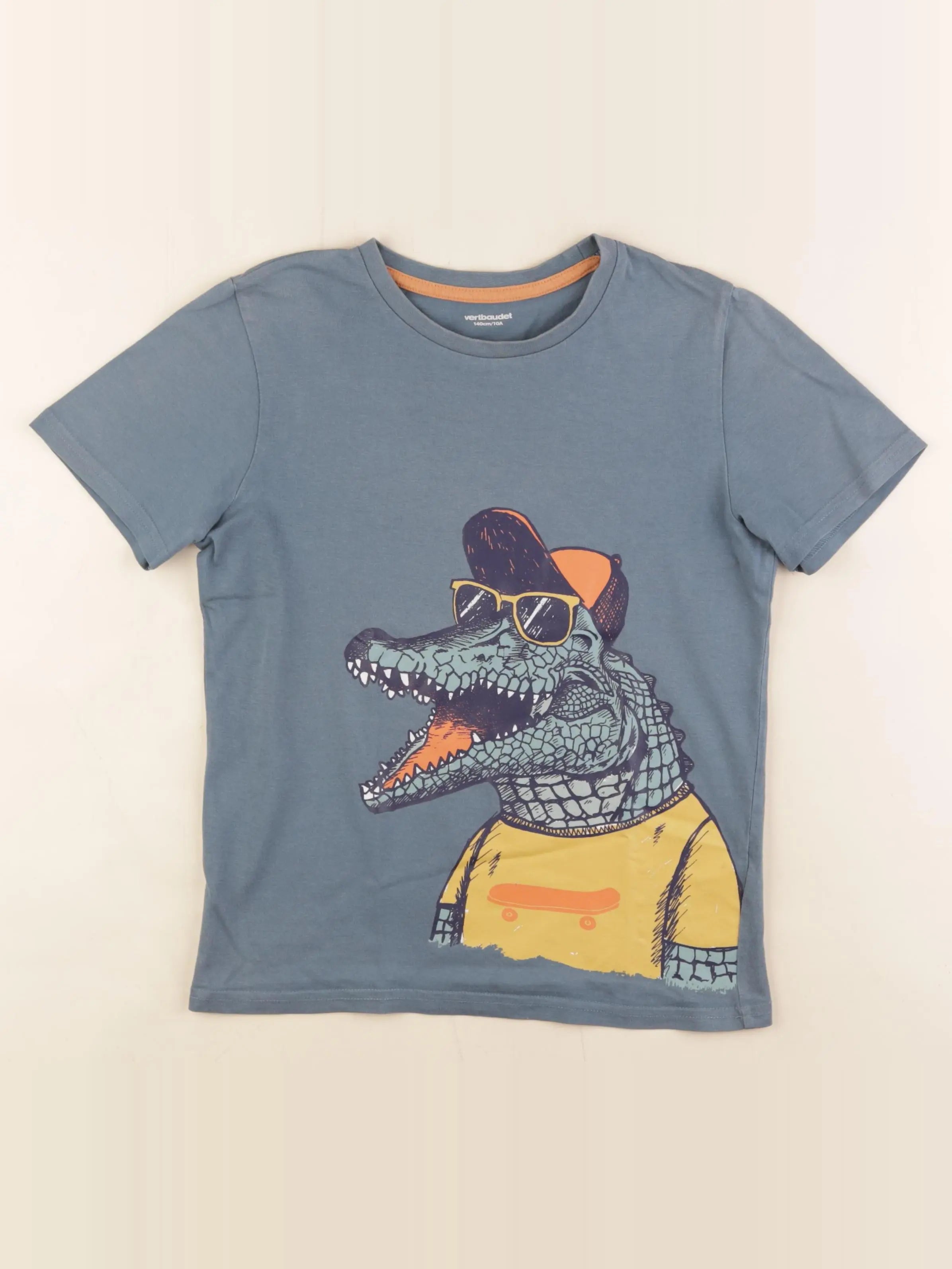 Vertbaudet - tee-shirt bleu - 10 ans