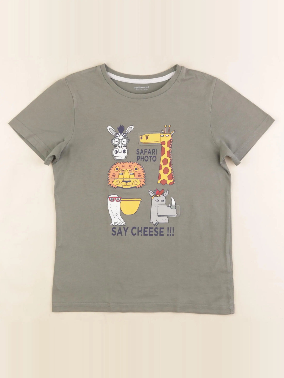 Vertbaudet - tee-shirt vert - 8 ans