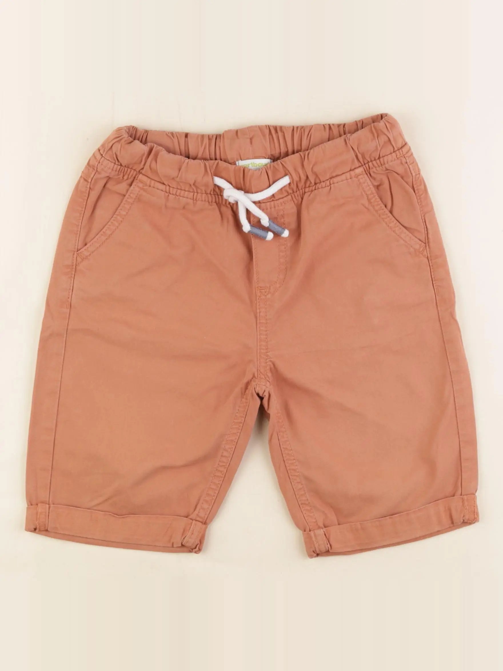 Vertbaudet - short orange - 8 ans