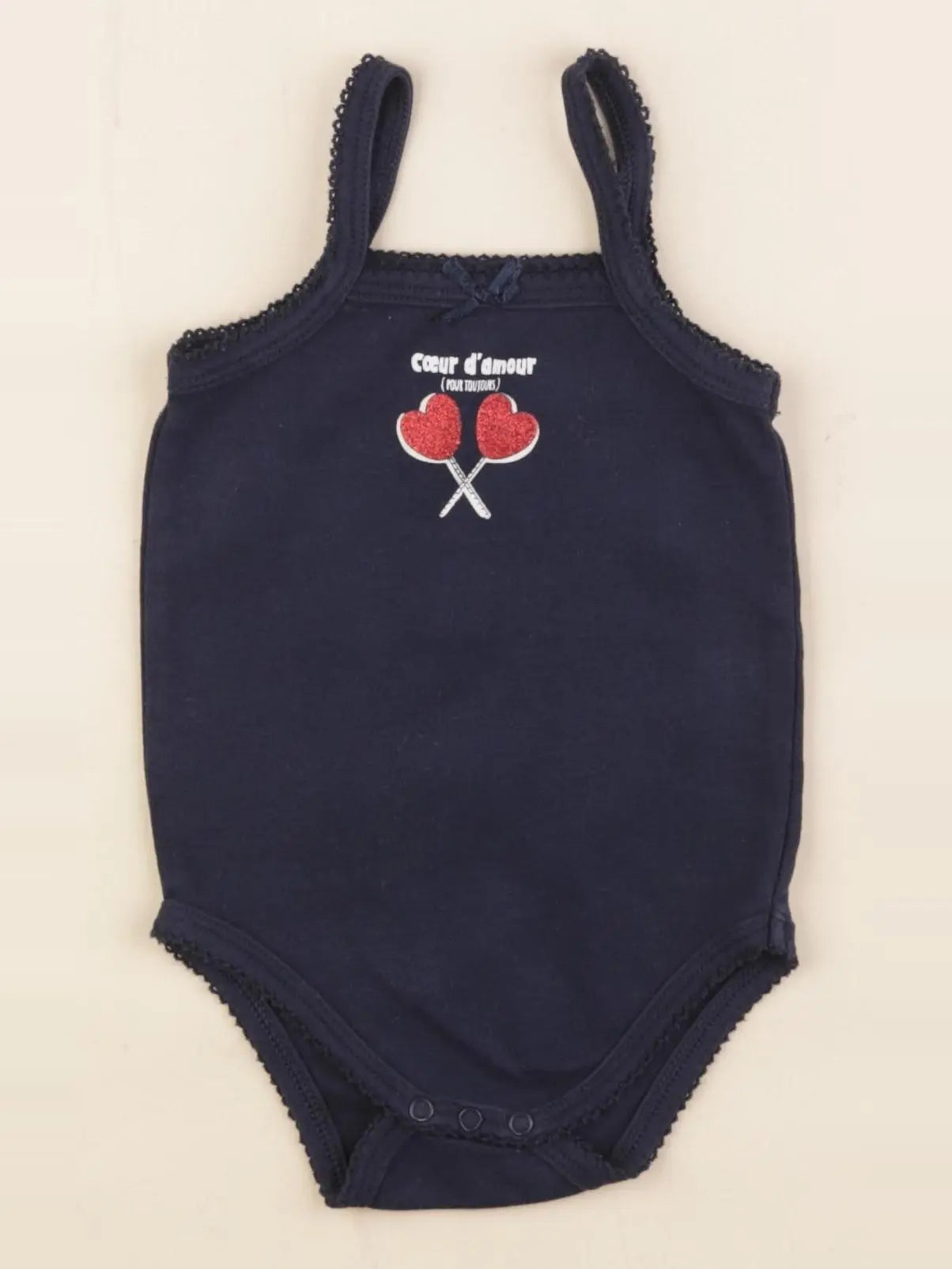 Vertbaudet - body bleu - 12 mois