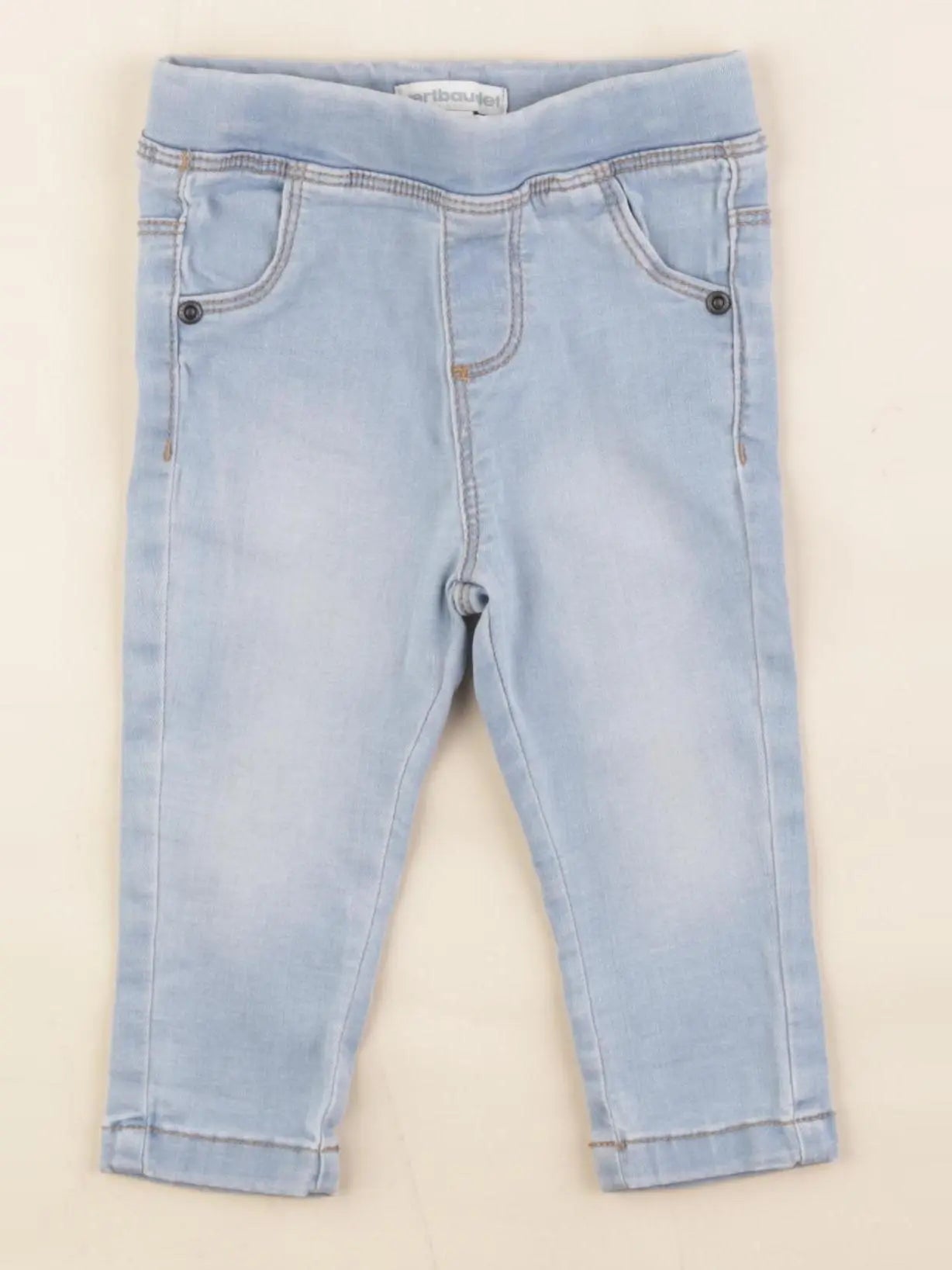 Vertbaudet - jegging bleu - 9 mois