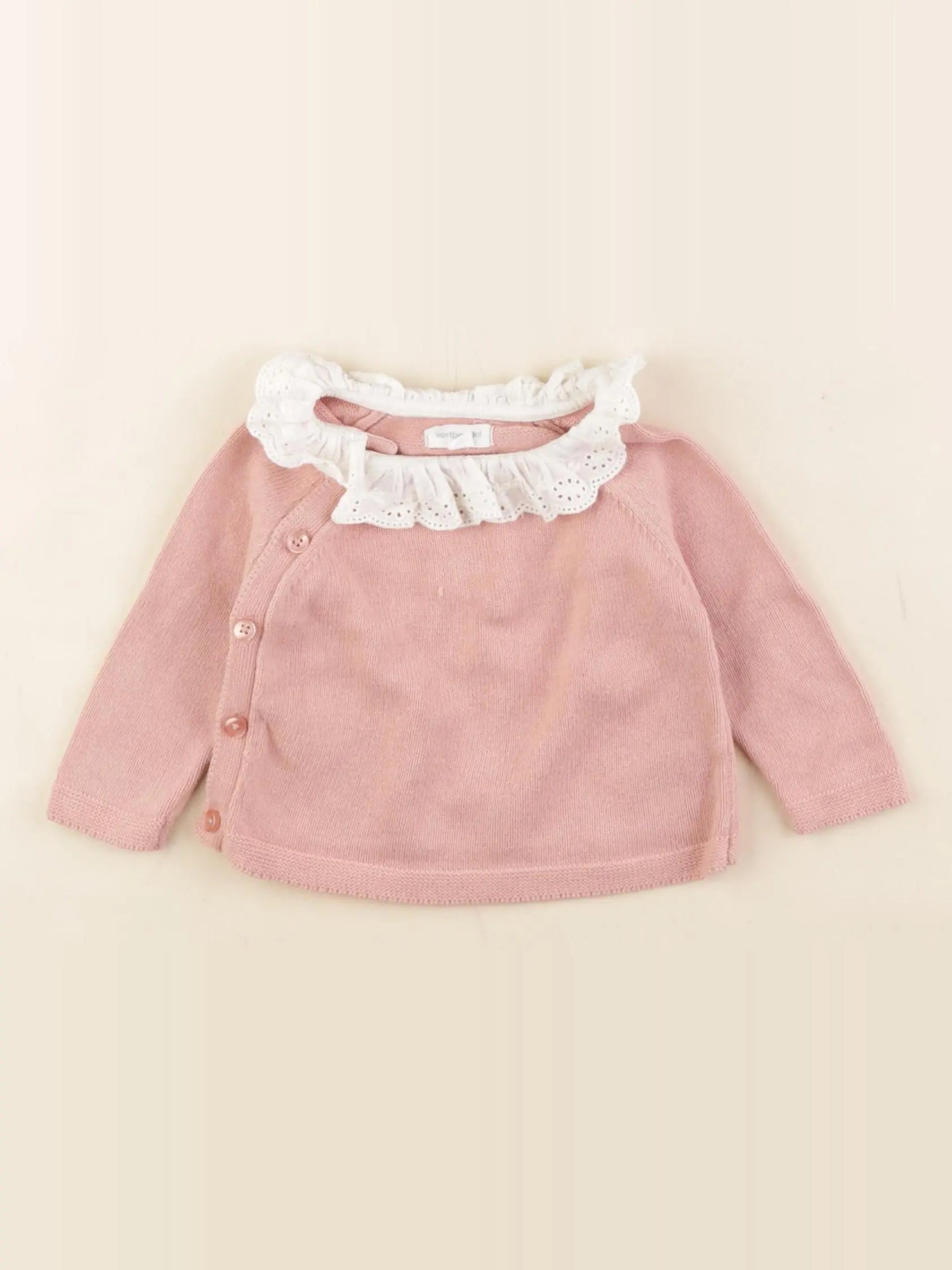 Vertbaudet - pull rose - 3 mois