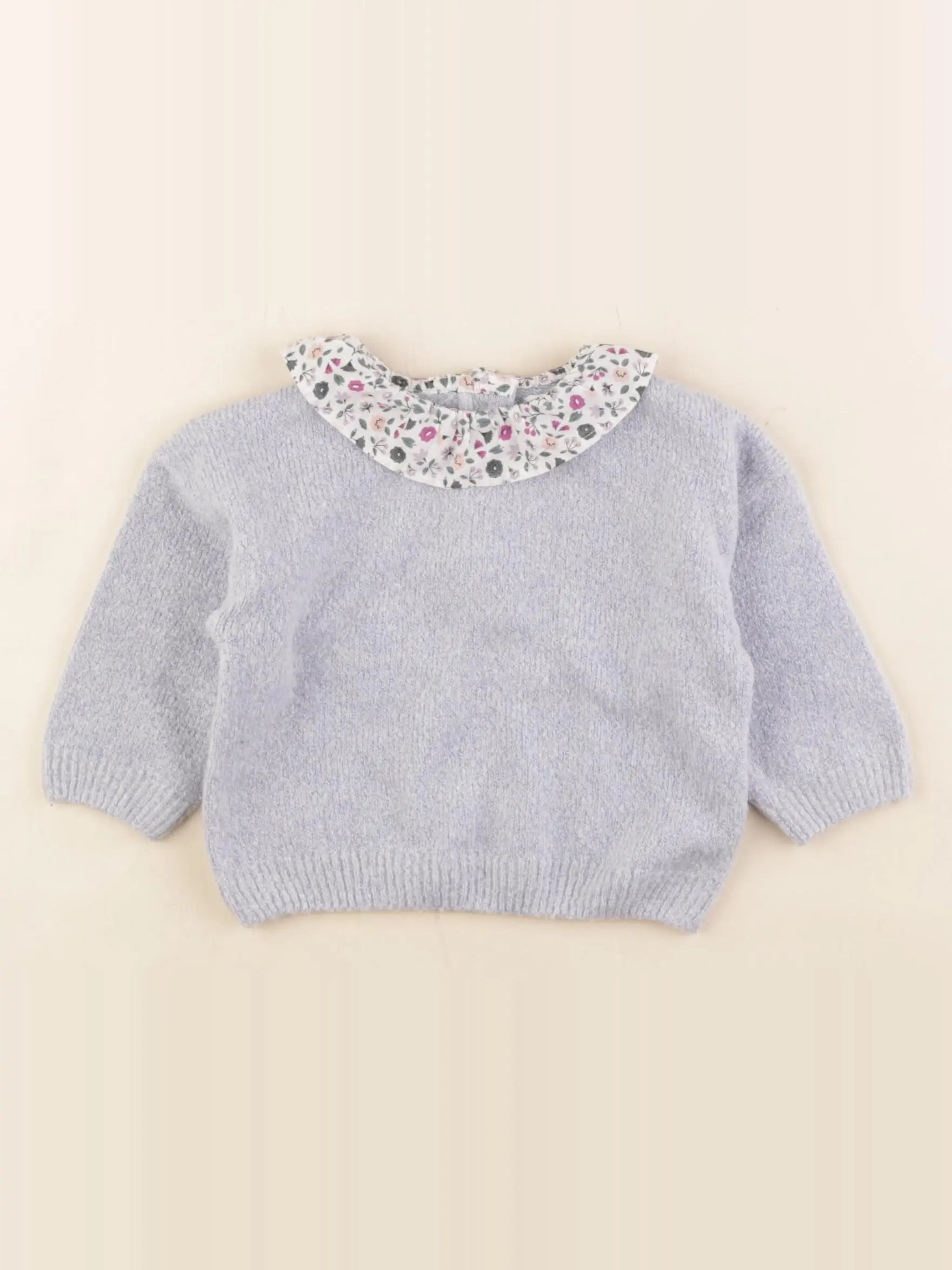 Vertbaudet - pull bleu - 6 mois