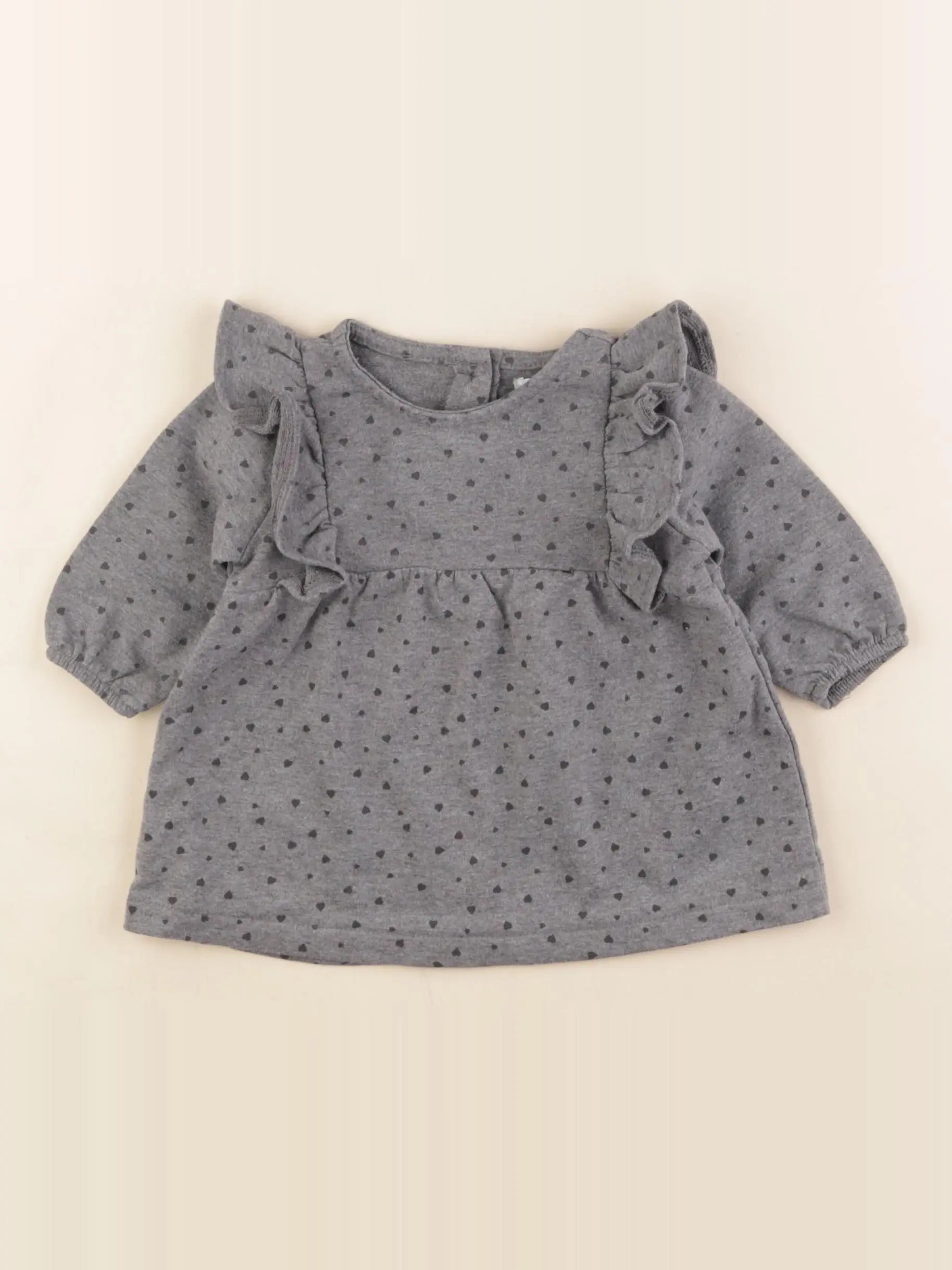 Vertbaudet - robe gris - 3 mois