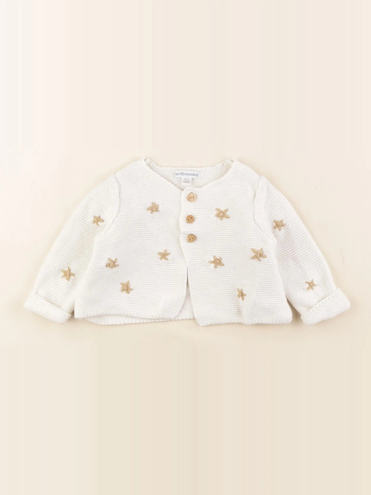 Vertbaudet - gilet blanc - 3 mois