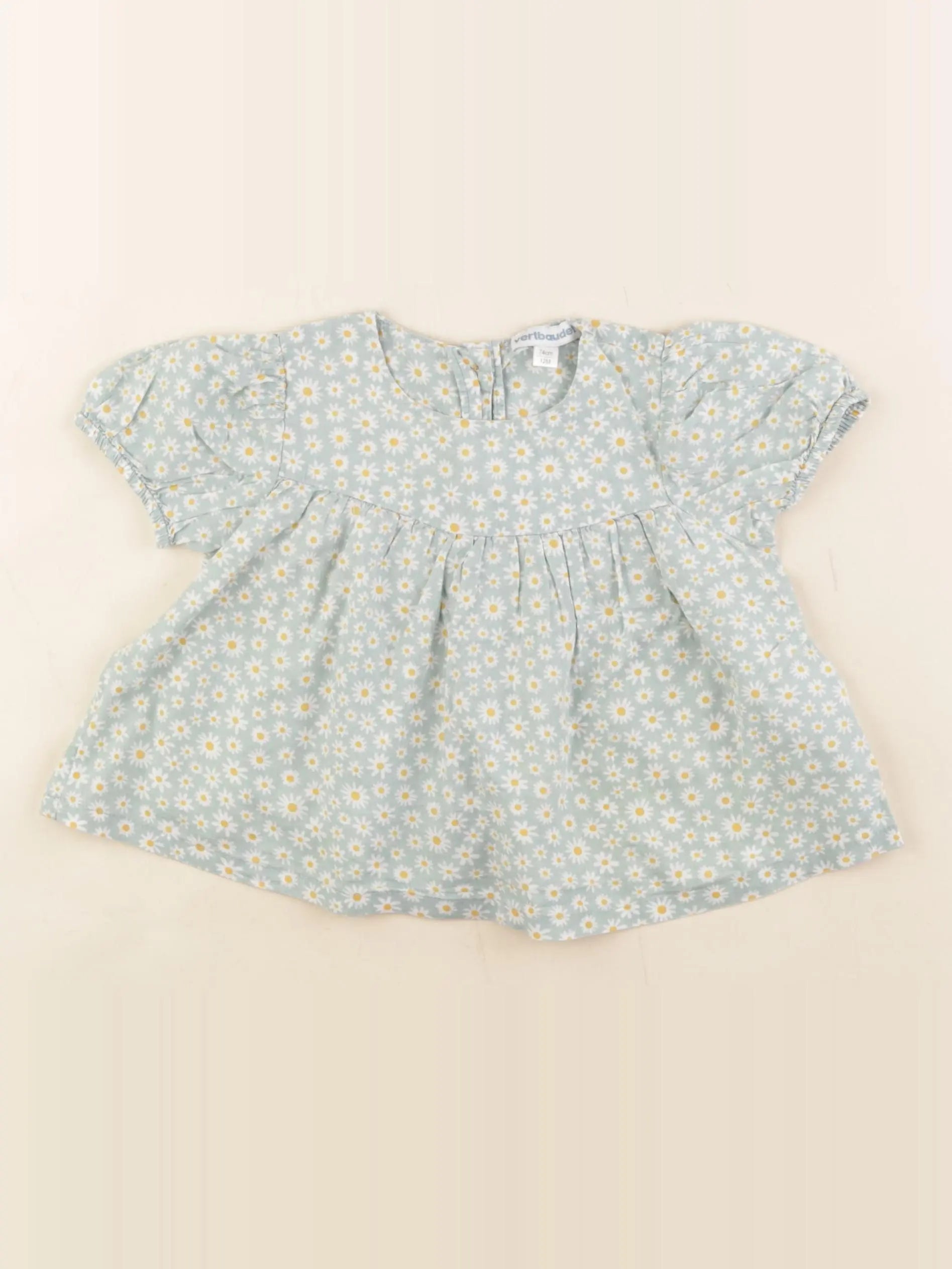 Vertbaudet - blouse vert - 12 mois