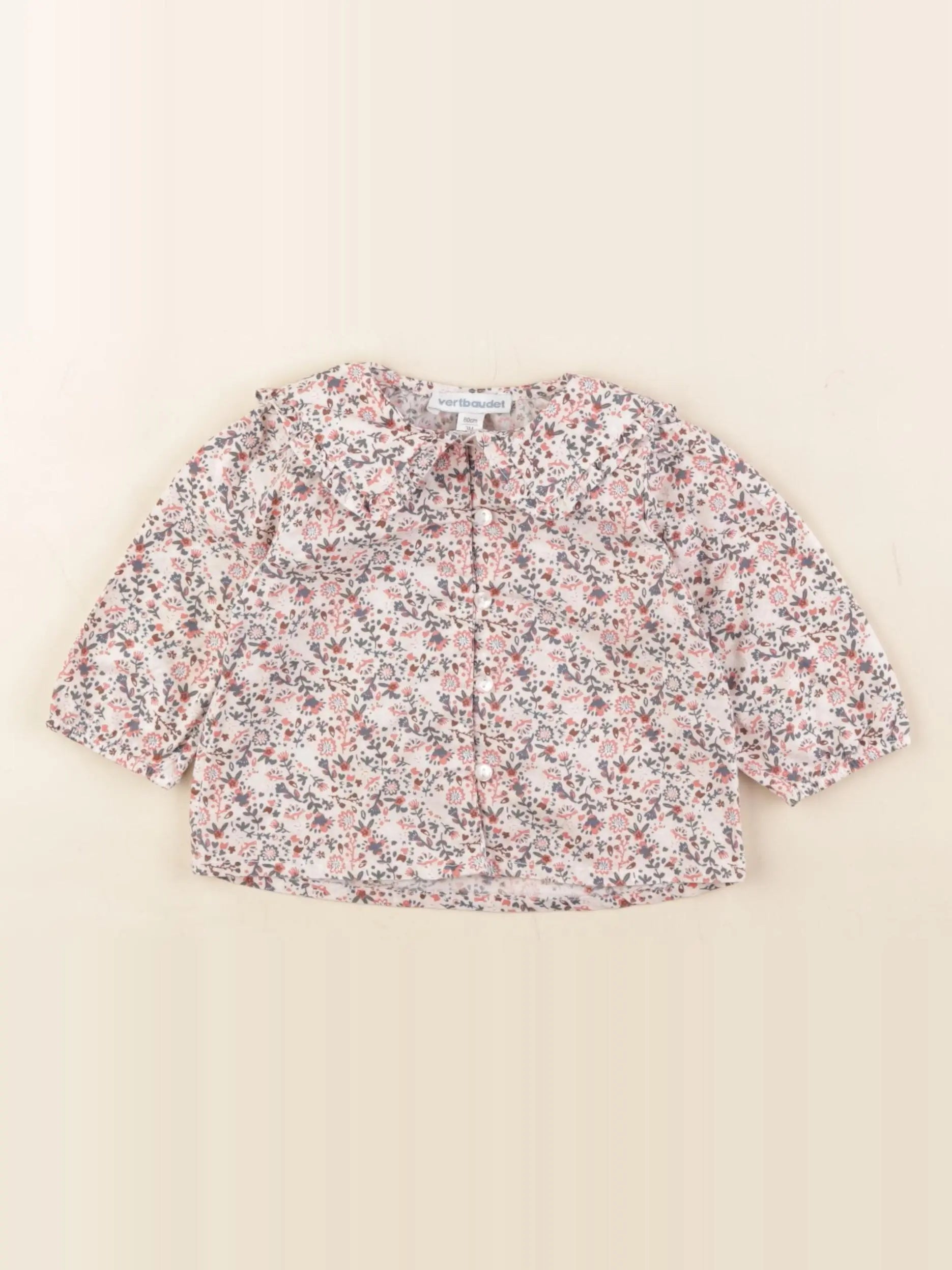 Vertbaudet - blouse multicolore - 3 mois