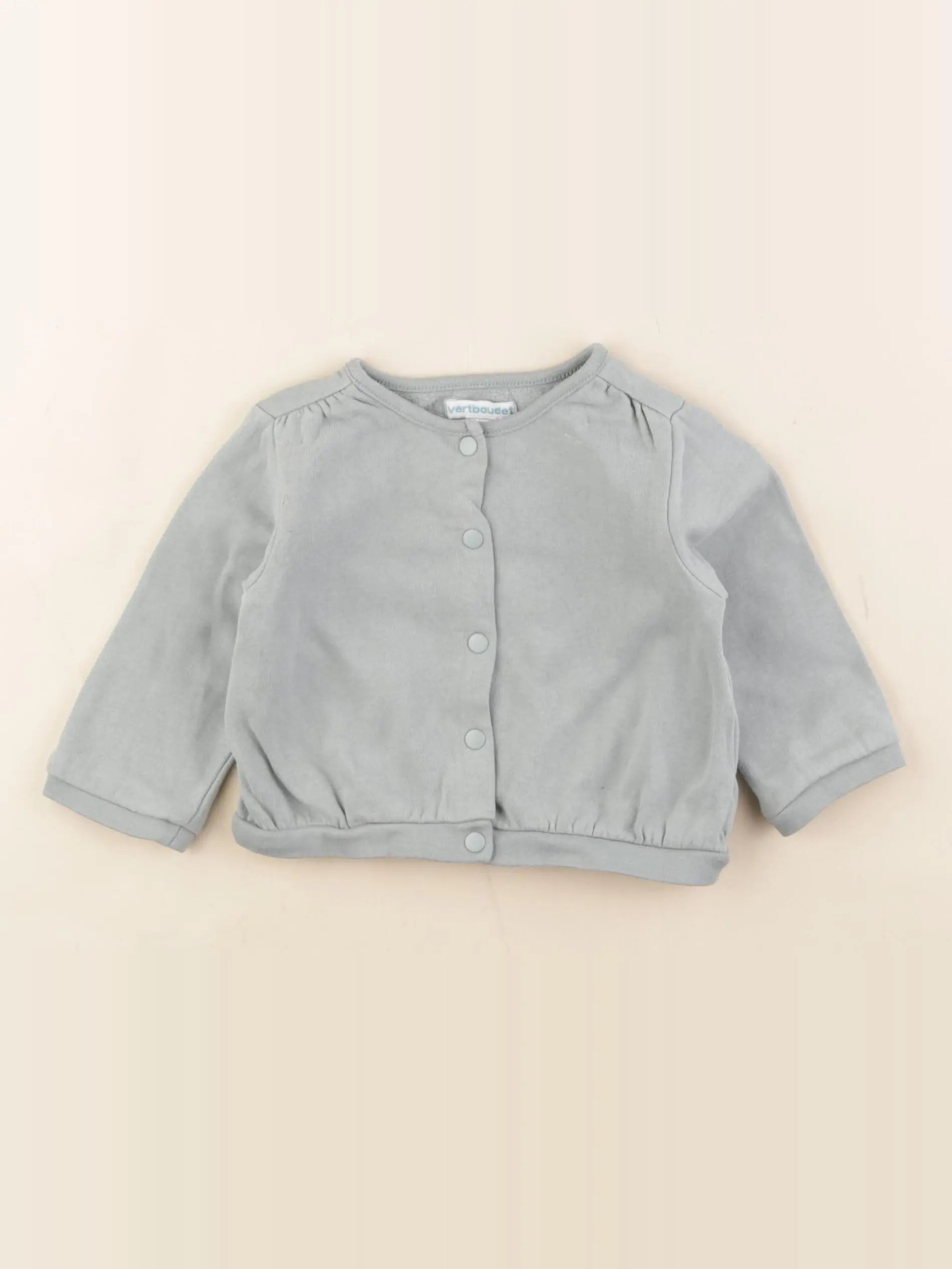 Vertbaudet - sweat vert - 9 mois