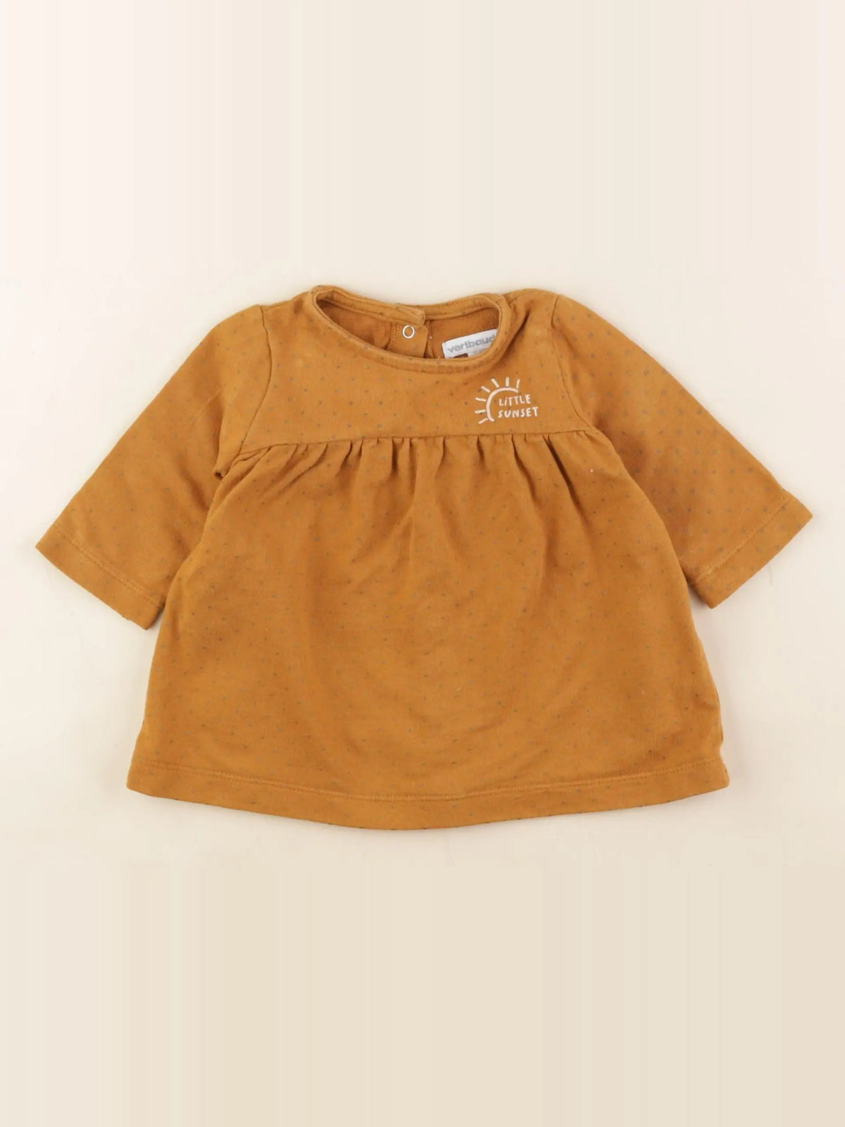 Vertbaudet - robe marron - 3 mois