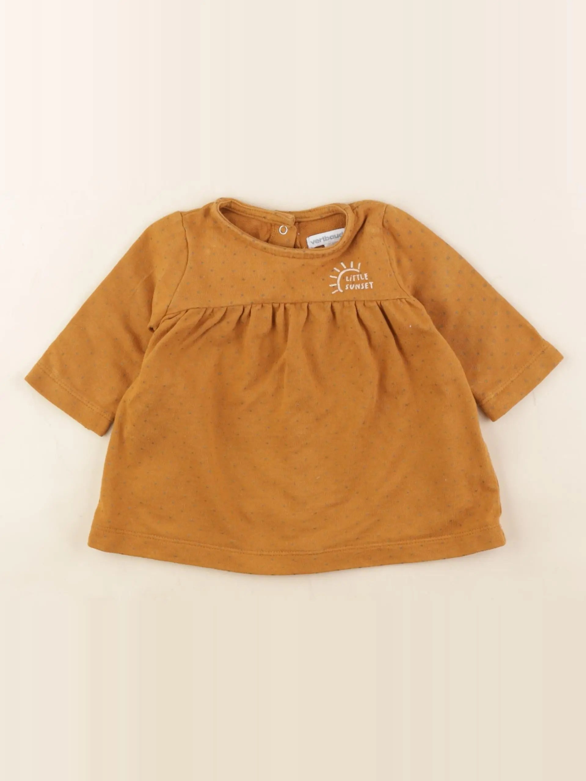 Vertbaudet - robe marron - 3 mois