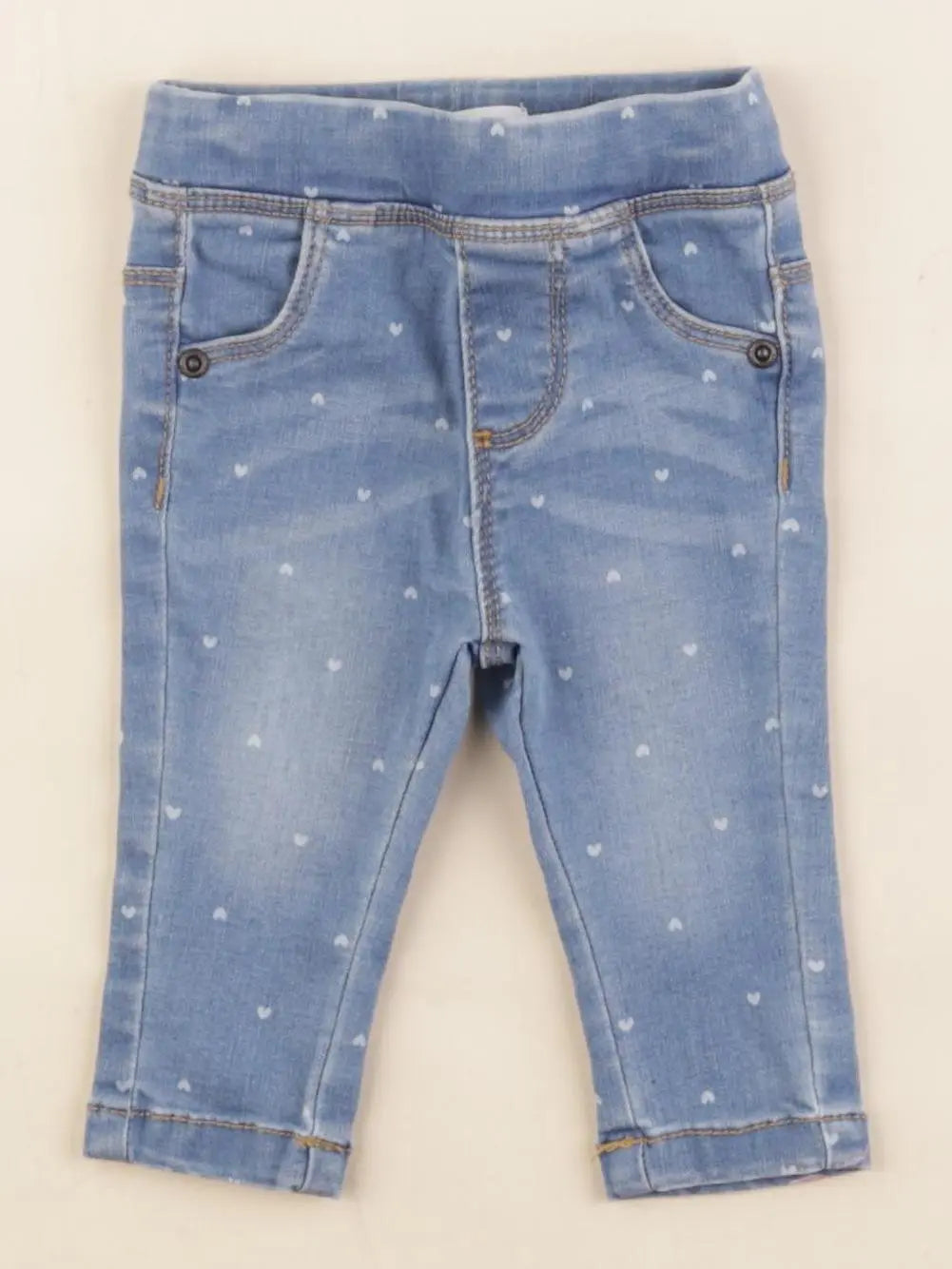 Vertbaudet - jegging bleu - 3 mois