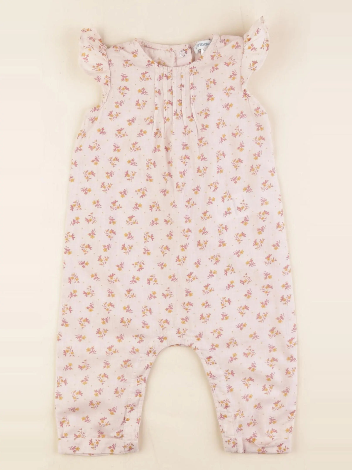 Vertbaudet - combinaison rose - 12 mois