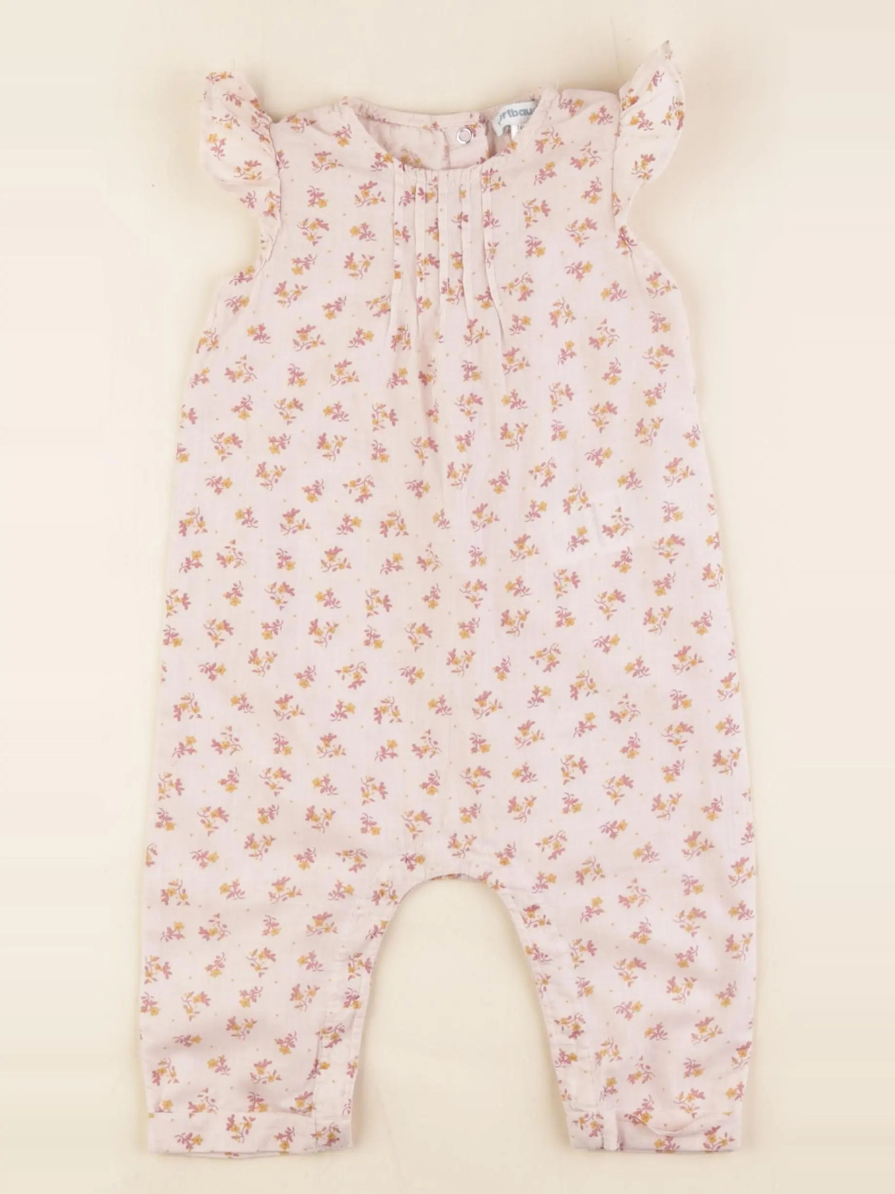 Vertbaudet - combinaison rose - 12 mois