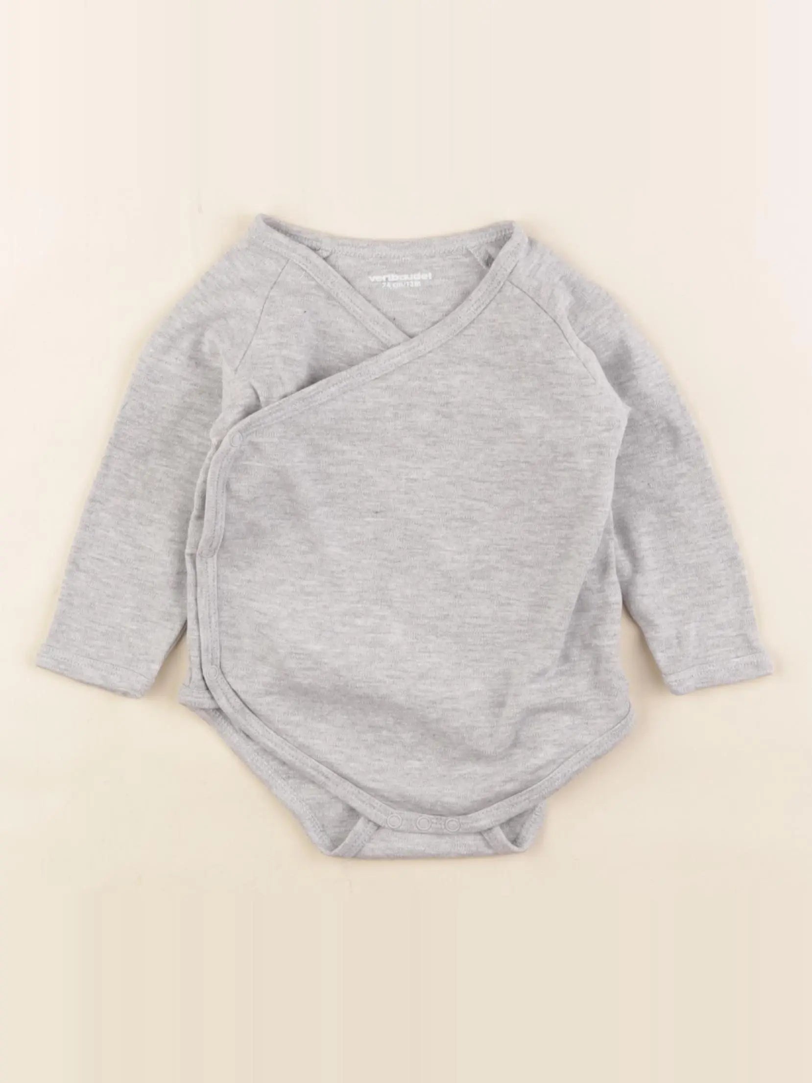 Vertbaudet - body gris - 12 mois