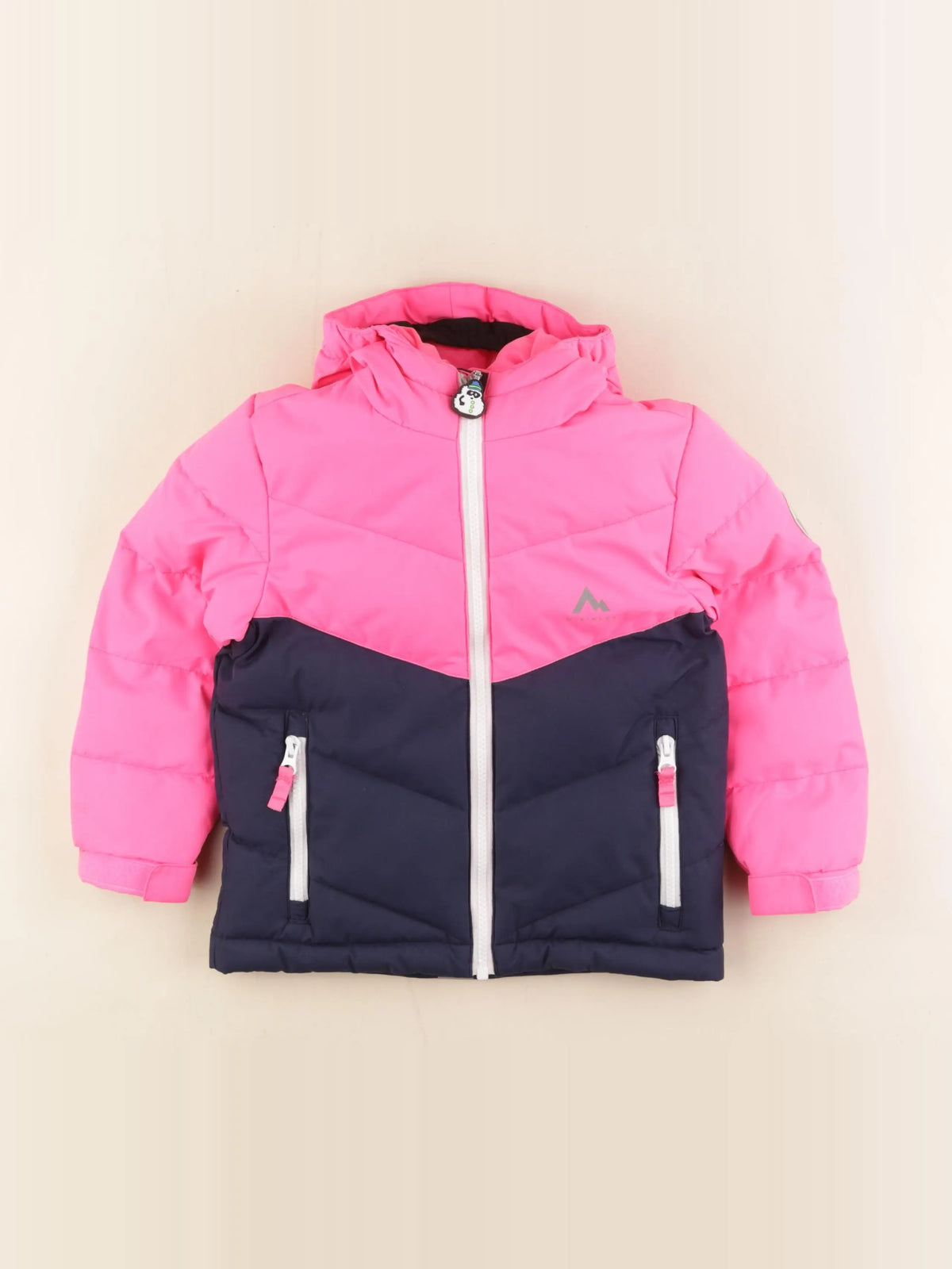 Intersport  - manteau de ski rose, bleu - 4 ans