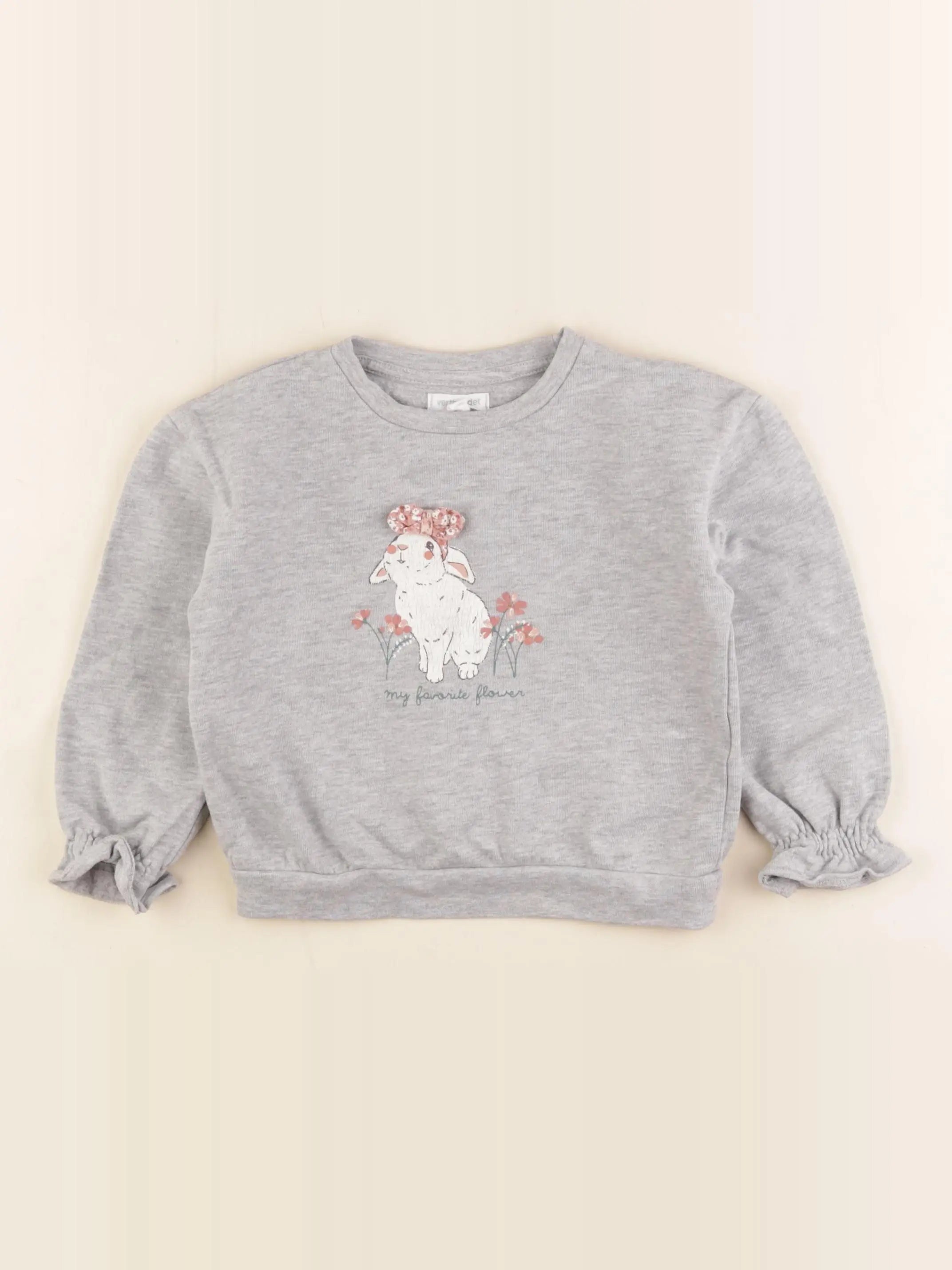 Vertbaudet - sweat gris - 4 ans