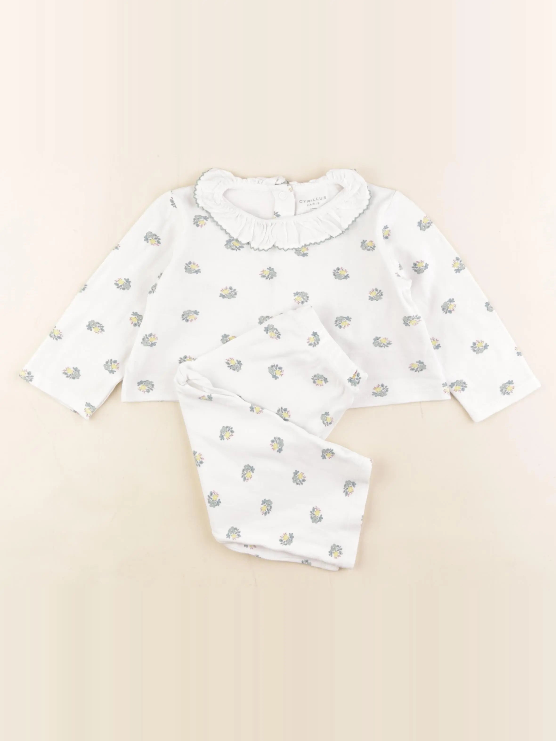 Cyrillus - pyjama coton blanc - 24 mois