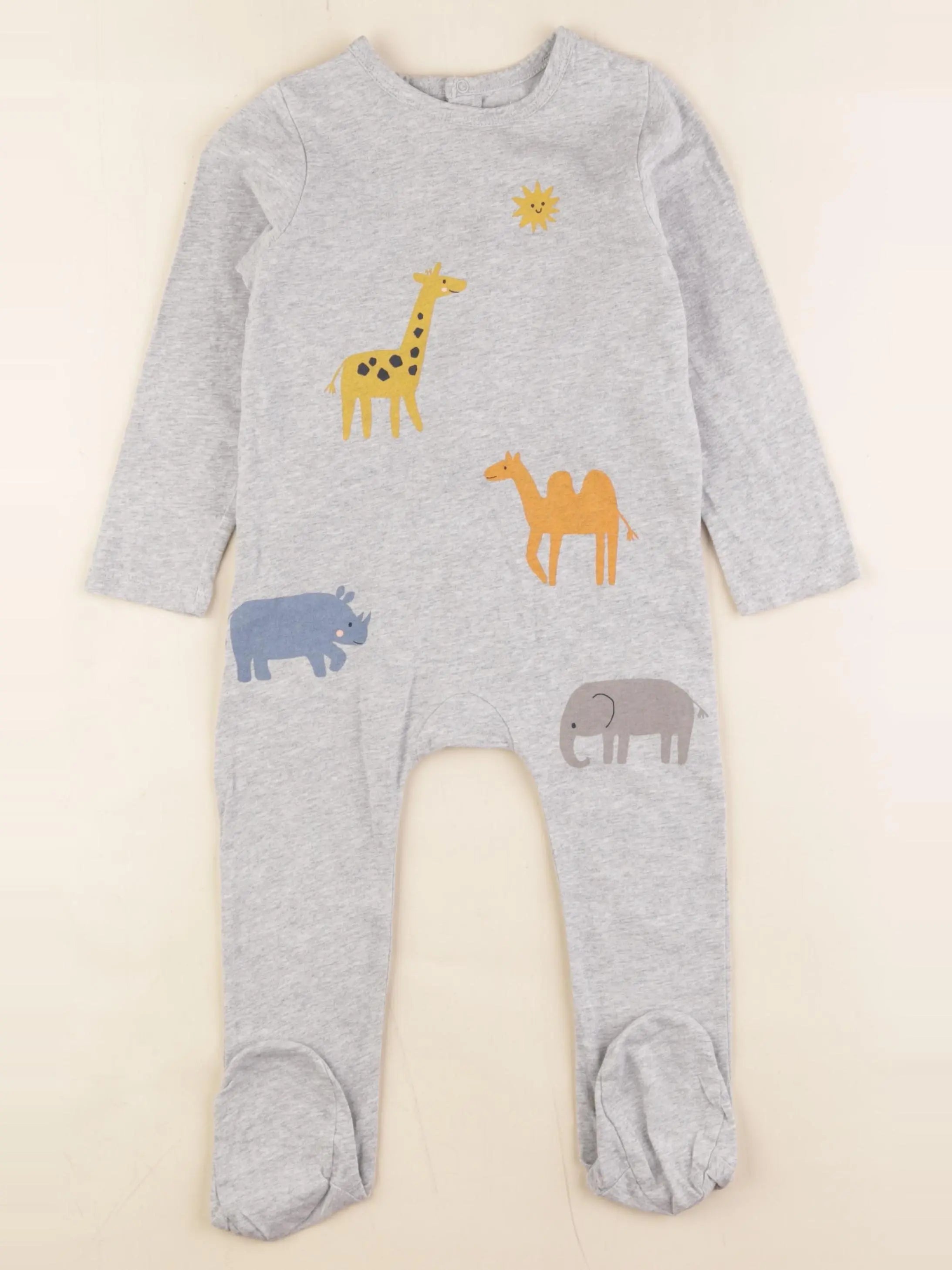 Boutchou - pyjama coton gris - 24 mois