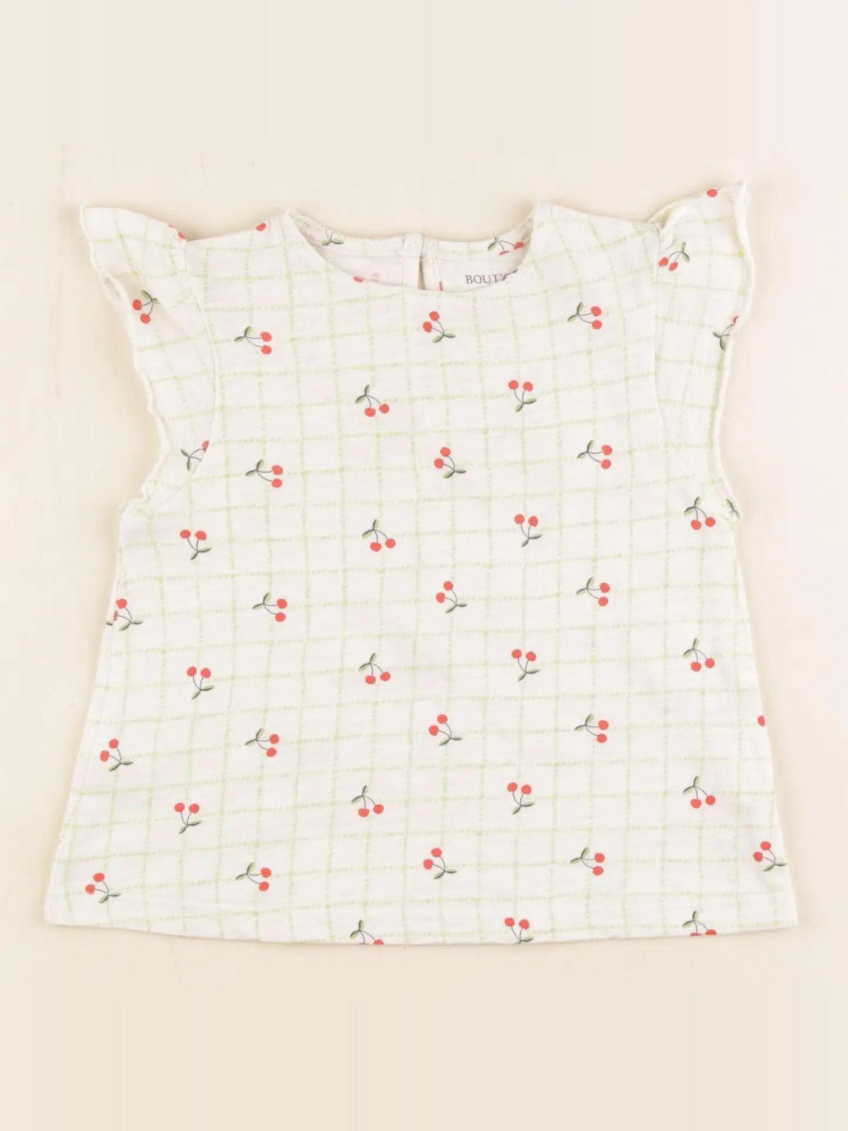 Boutchou - tee-shirt blanc, vert - 18 mois