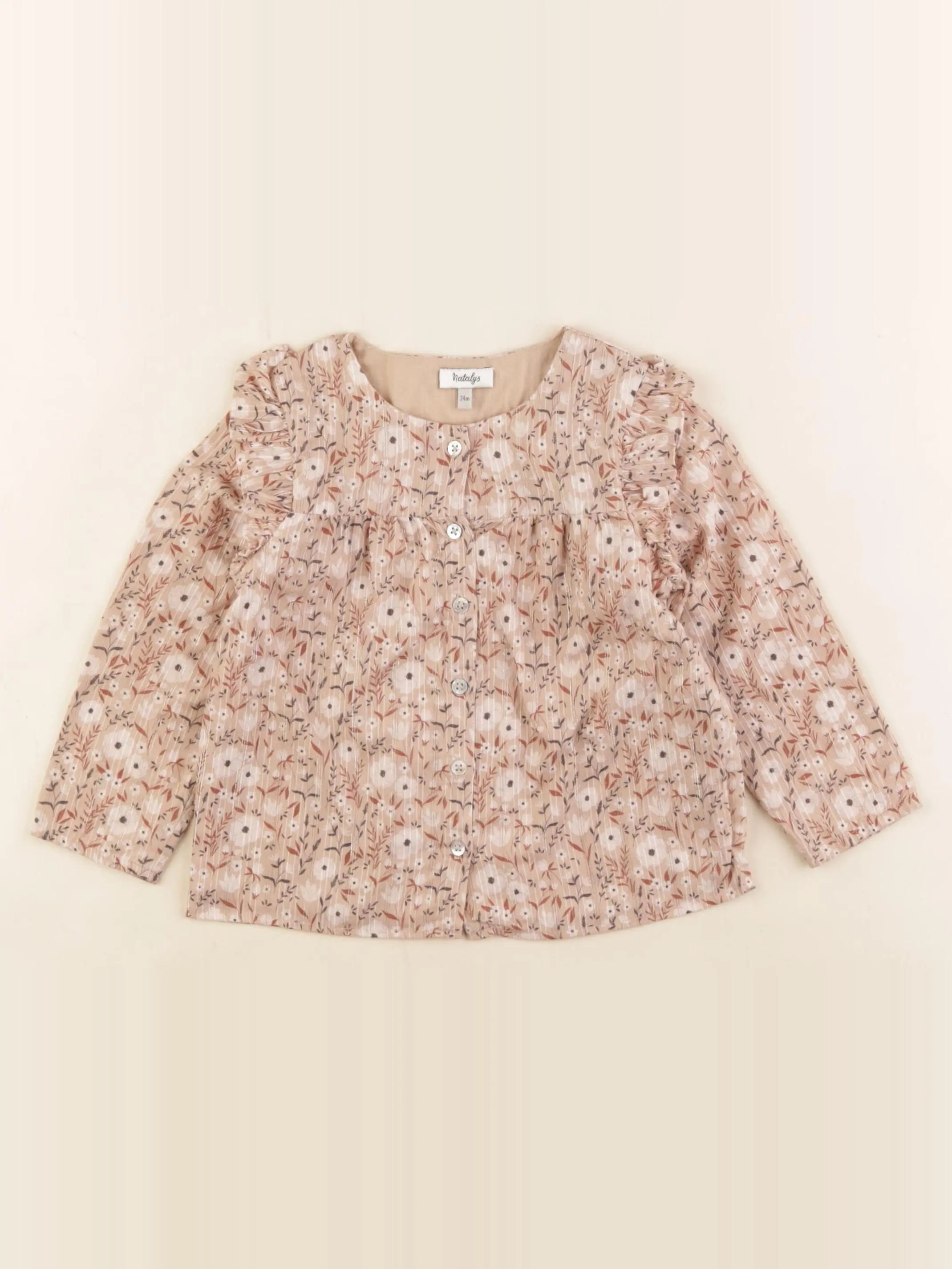 Natalys - blouse marron - 24 mois