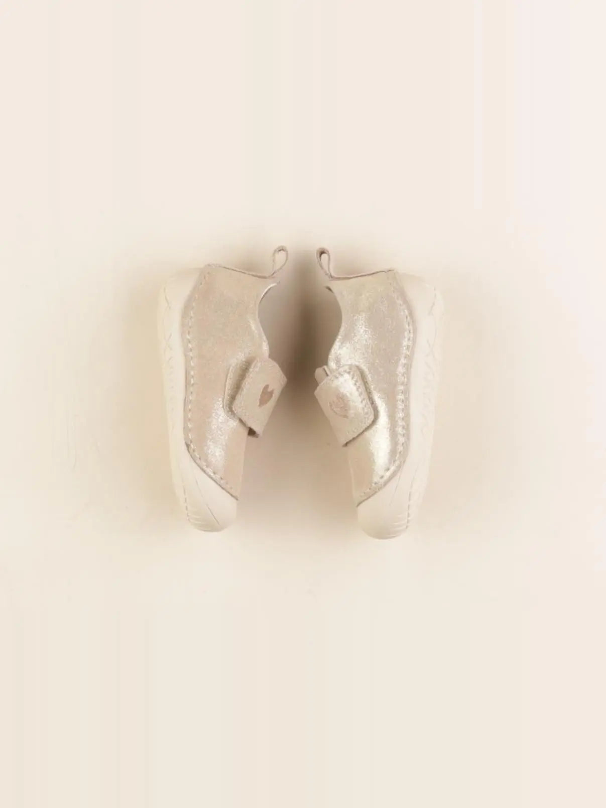 Vertbaudet - chaussons or, beige - pointure 20