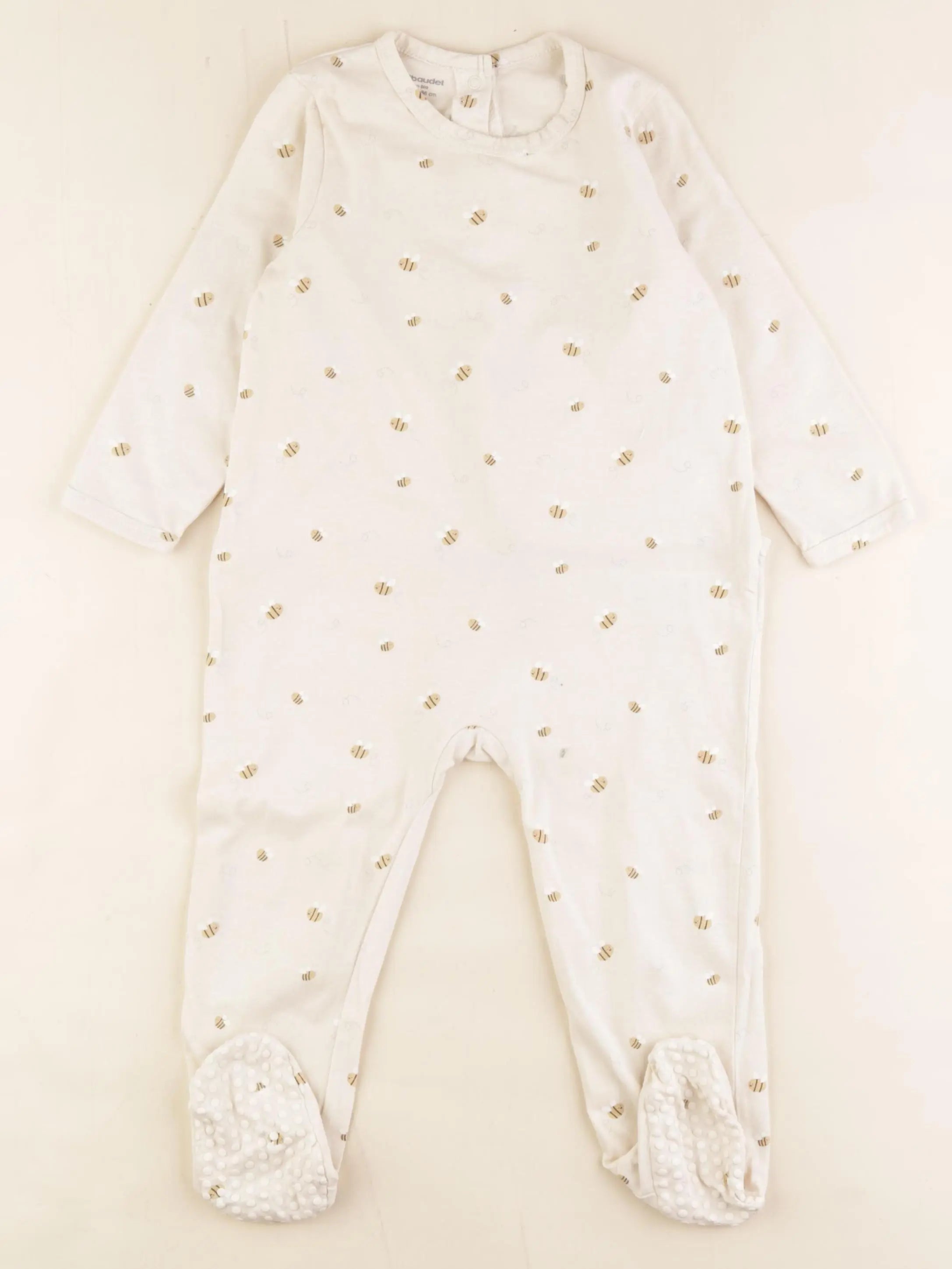 Vertbaudet - pyjama coton beige - 24 mois