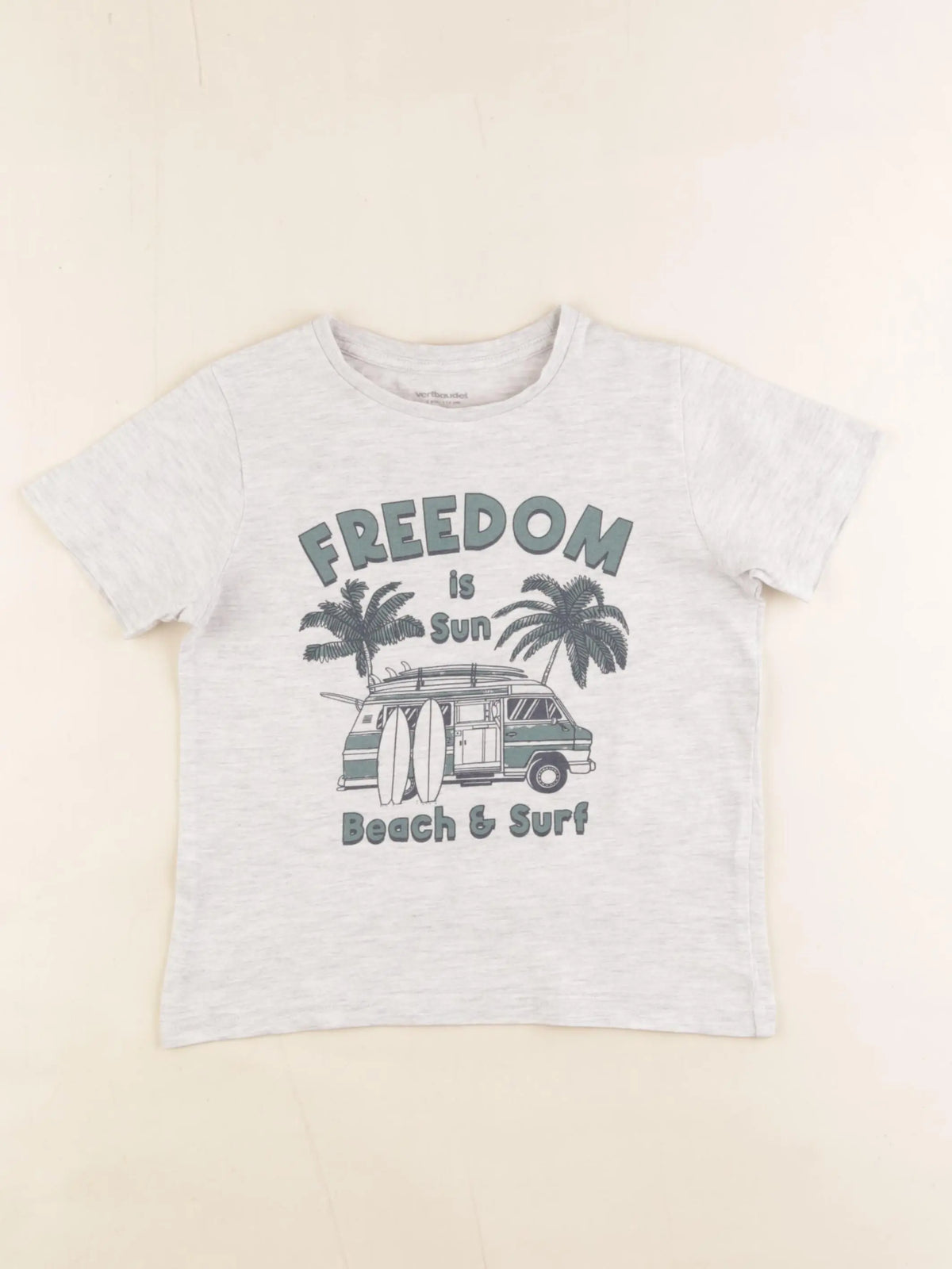 Vertbaudet - tee-shirt gris - 5 ans