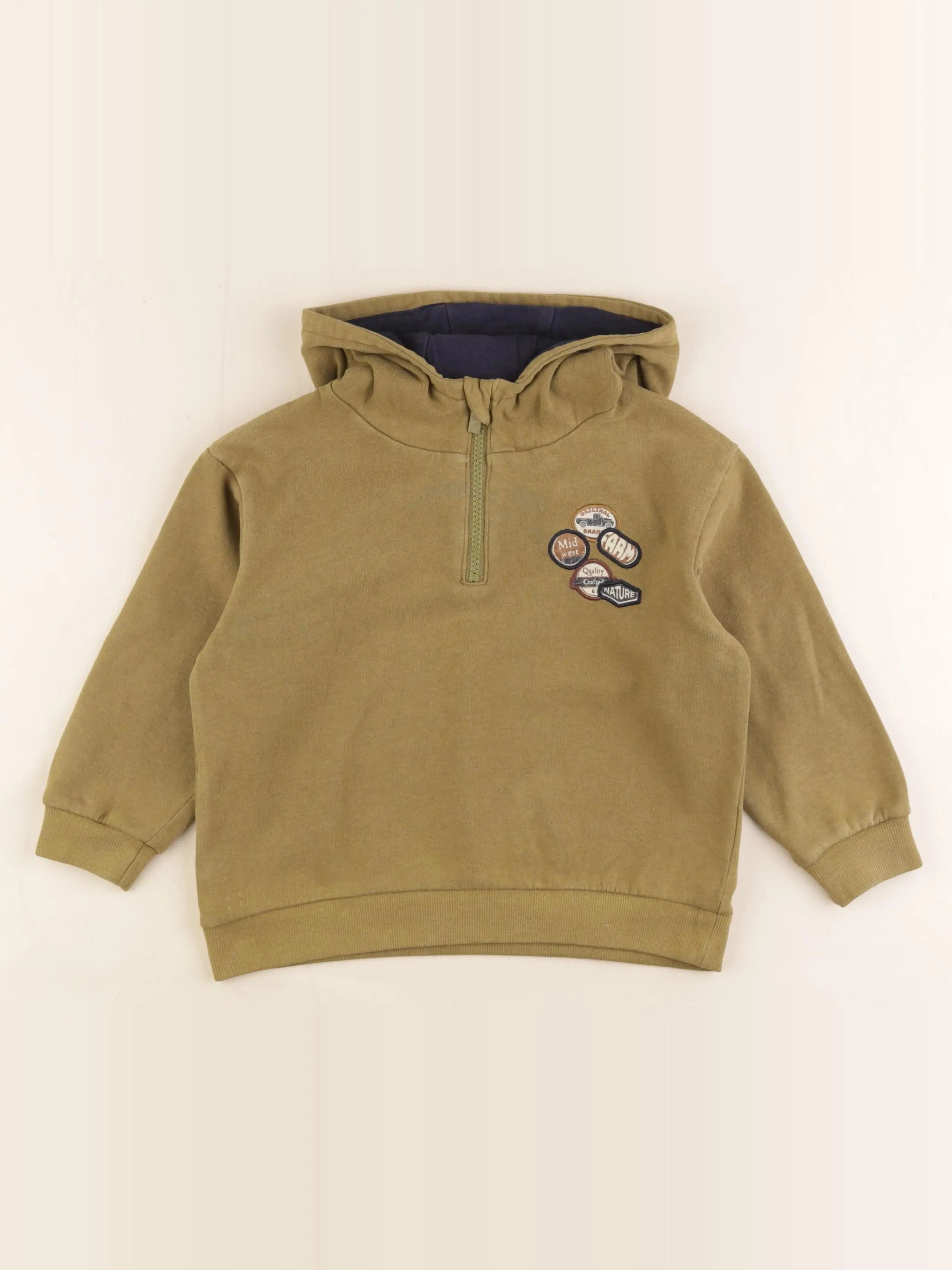 Vertbaudet - sweat vert - 5 ans