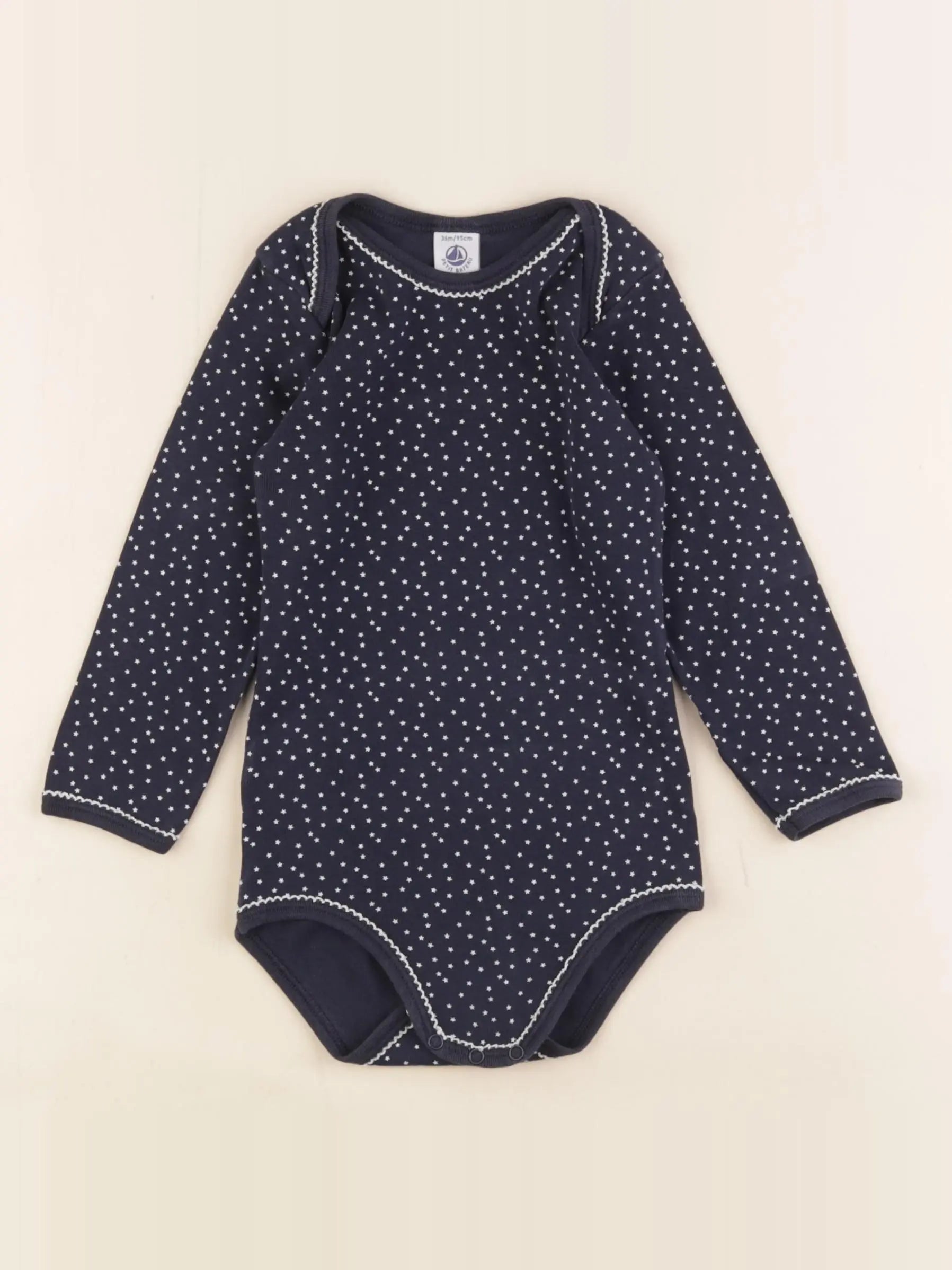 Petit Bateau - body bleu - 36 mois