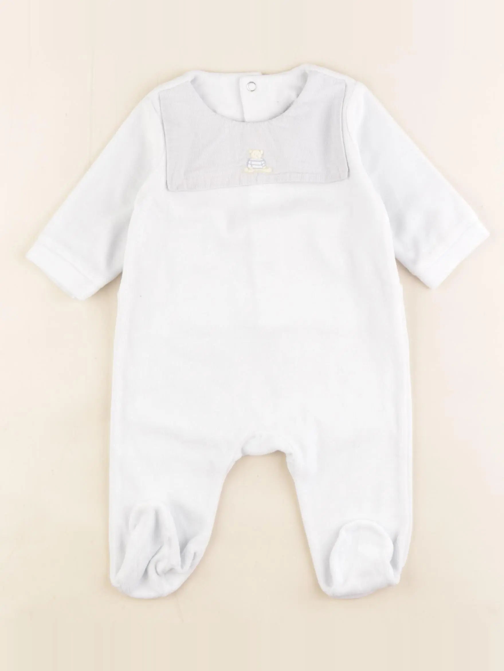 Jacadi - pyjama velours bleu - 3 mois