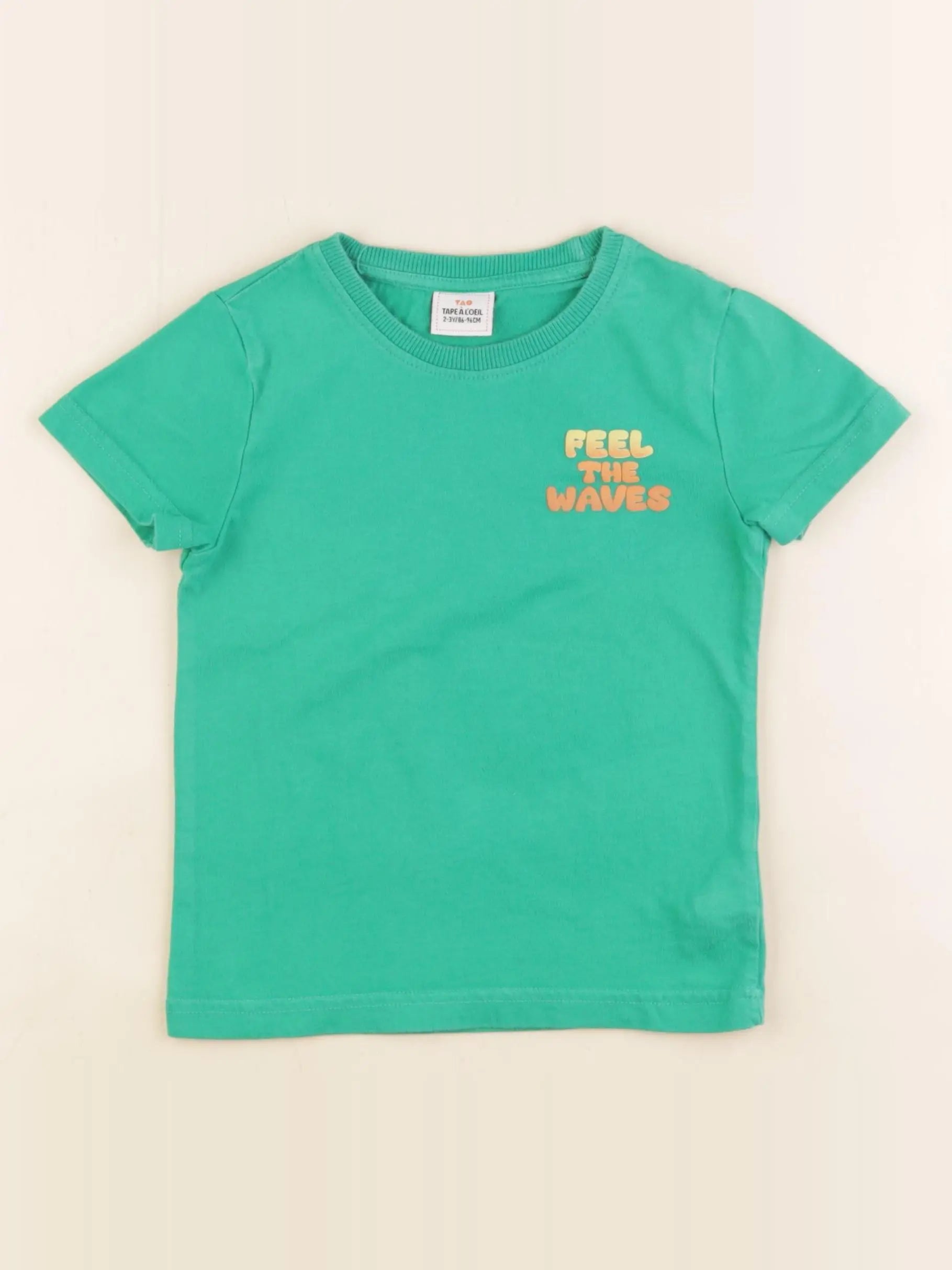 Tape à l'oeil - tee-shirt imprimé au dos vert - 2/3 ans