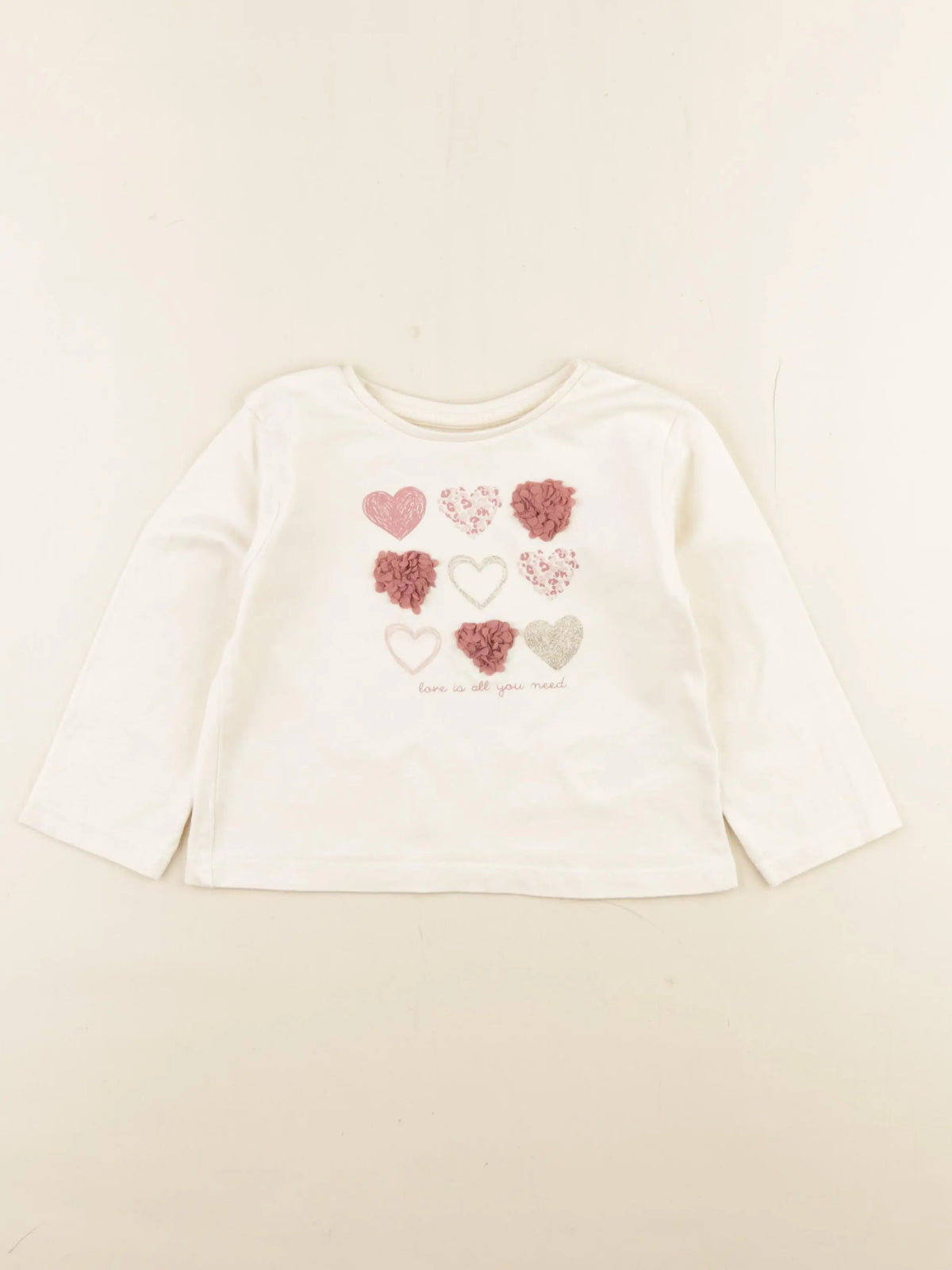 Vertbaudet - tee-shirt beige - 3 ans