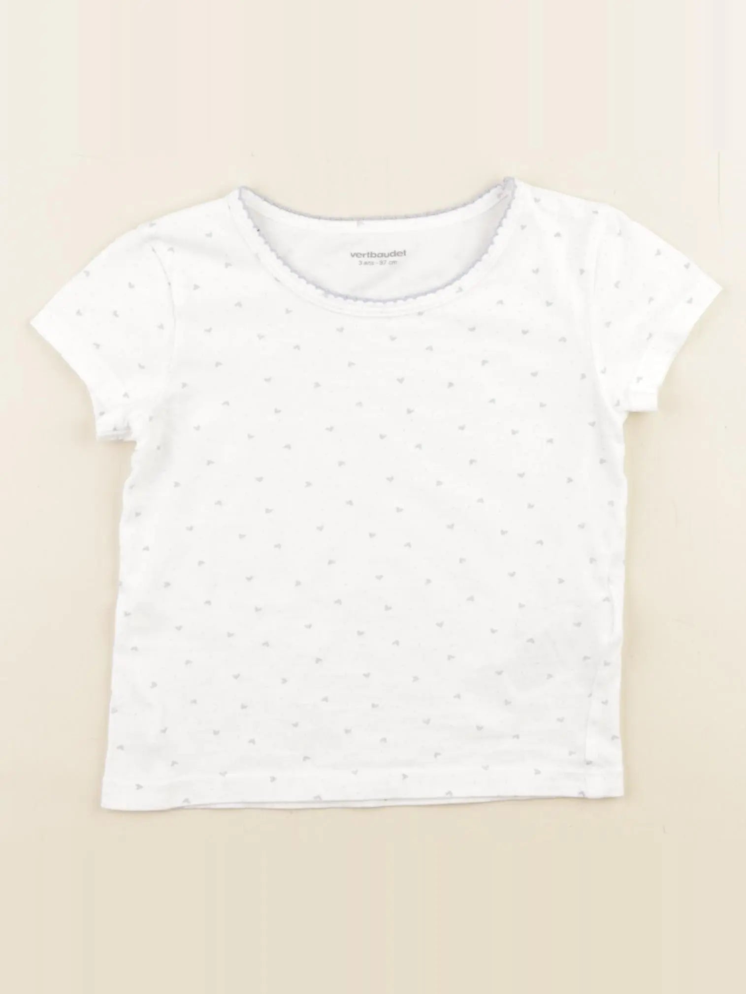 Vertbaudet - maillot de corps bleu, blanc - 3 ans